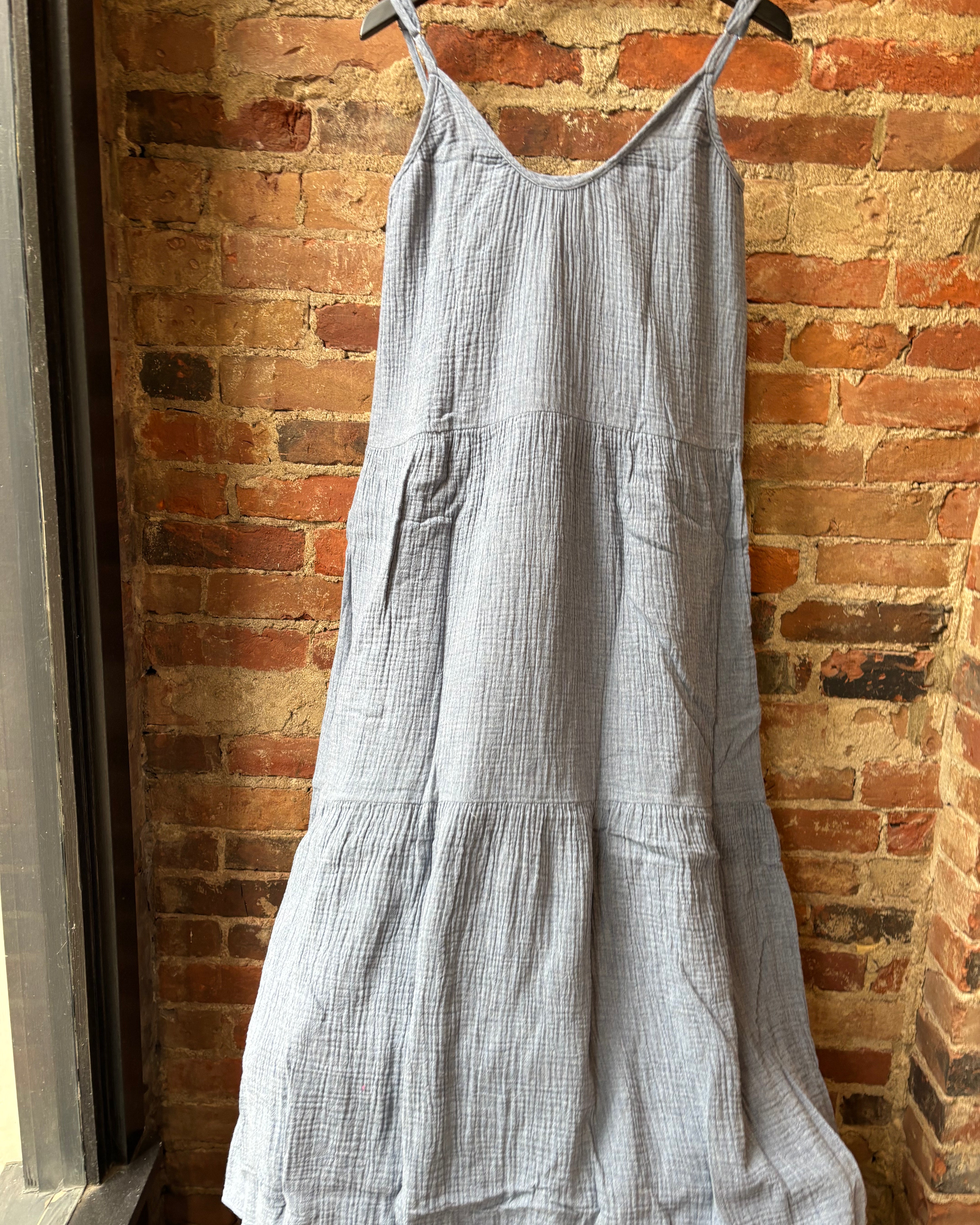 0039 Italy Cleopatra Dress - Denim Blue Dresses - Sloane Boutique