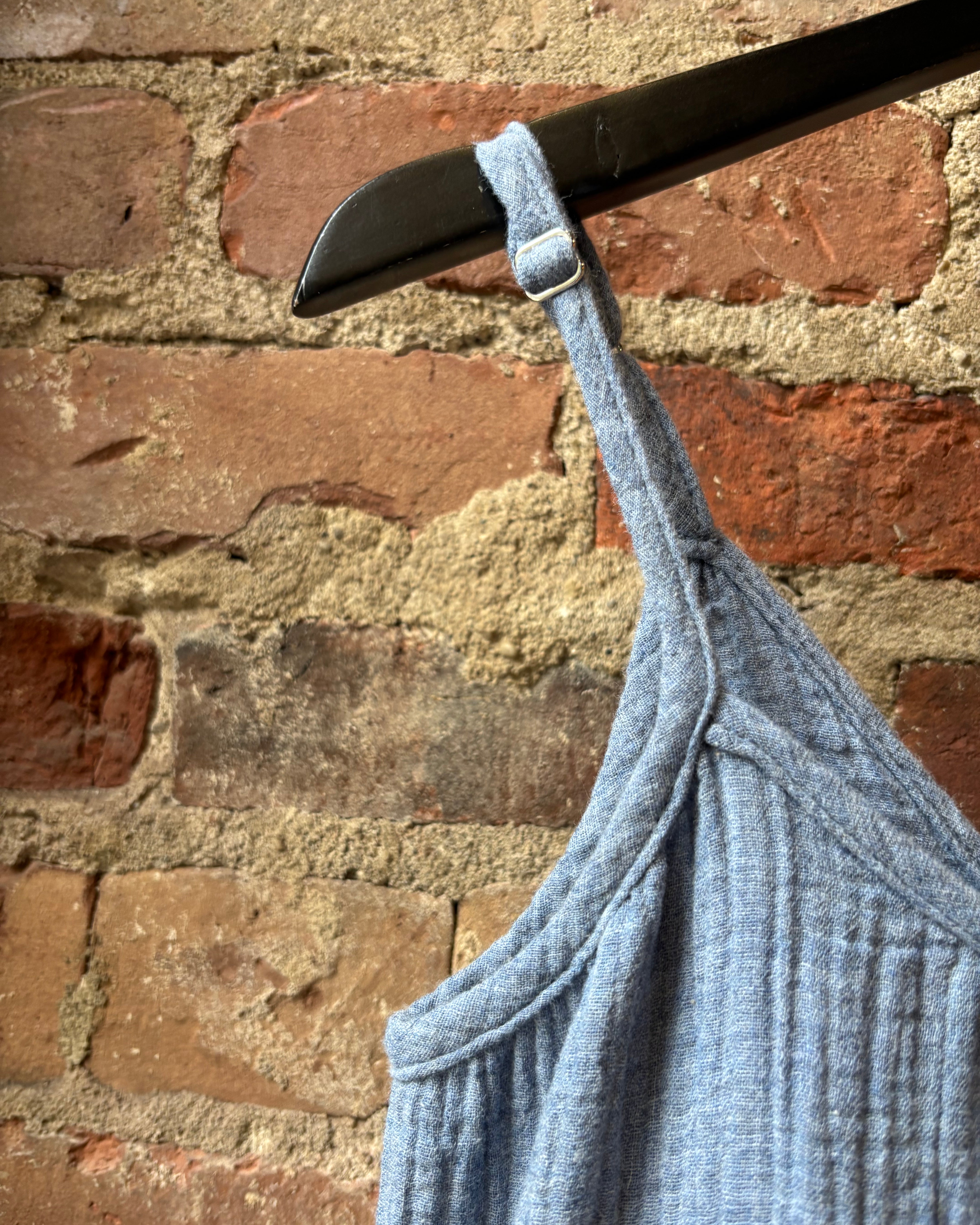 0039 Italy Cleopatra Dress - Denim Blue Dresses - Sloane Boutique