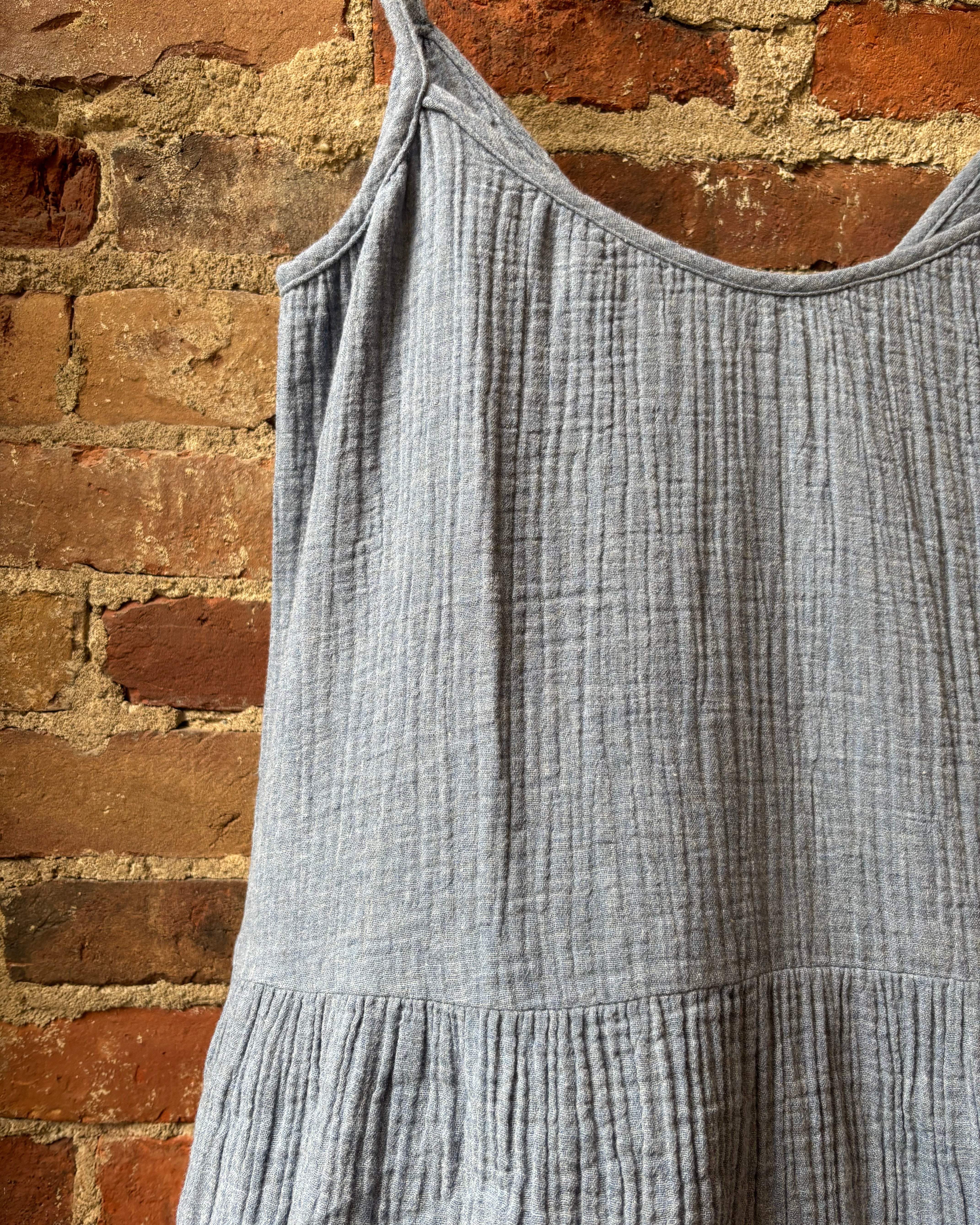 0039 Italy Cleopatra Dress - Denim Blue Dresses - Sloane Boutique