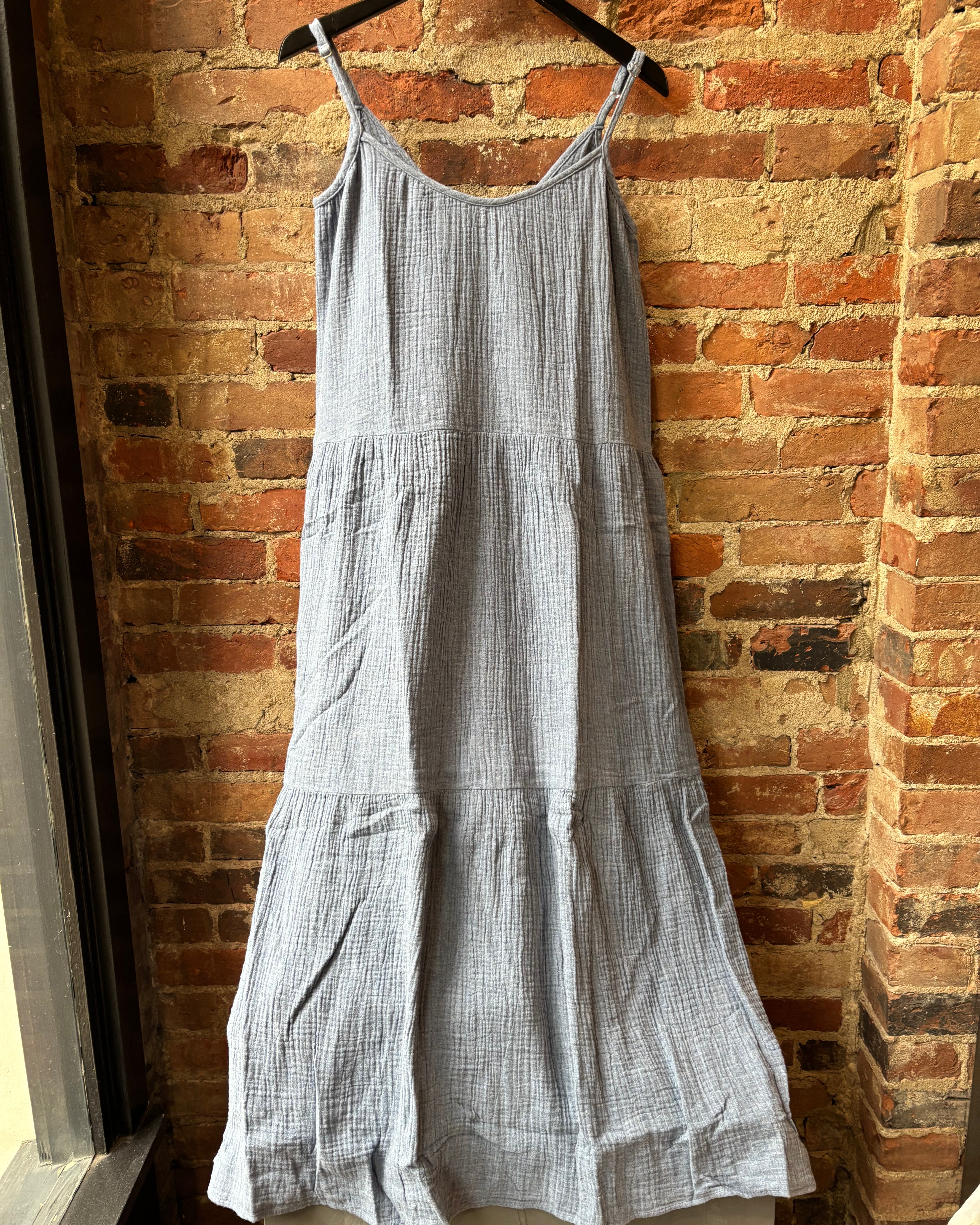 0039 Italy Cleopatra Dress - Denim Blue Dresses - Sloane Boutique