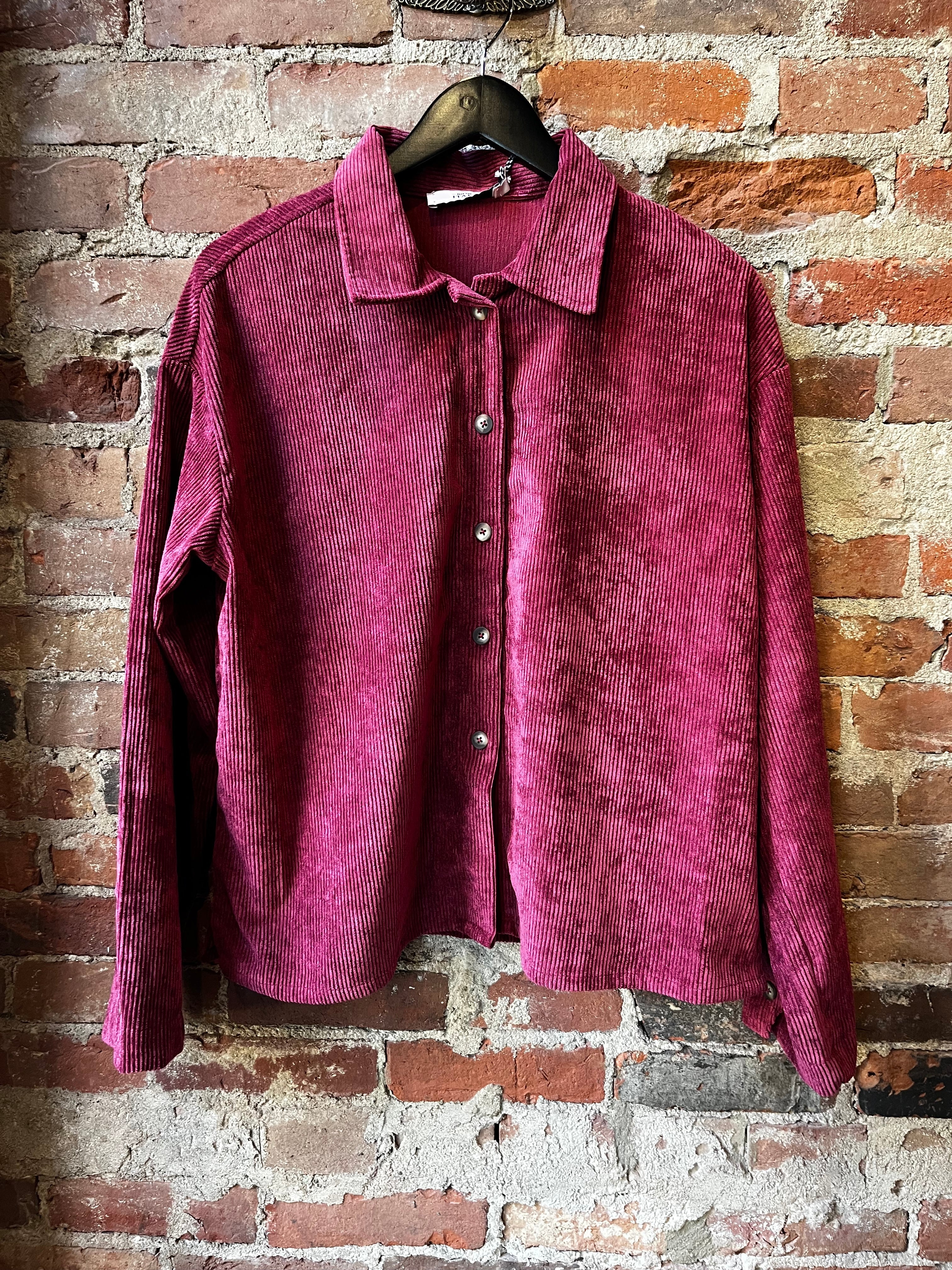0039 Italy Dora Blouse - Raspberry - Sloane Boutique