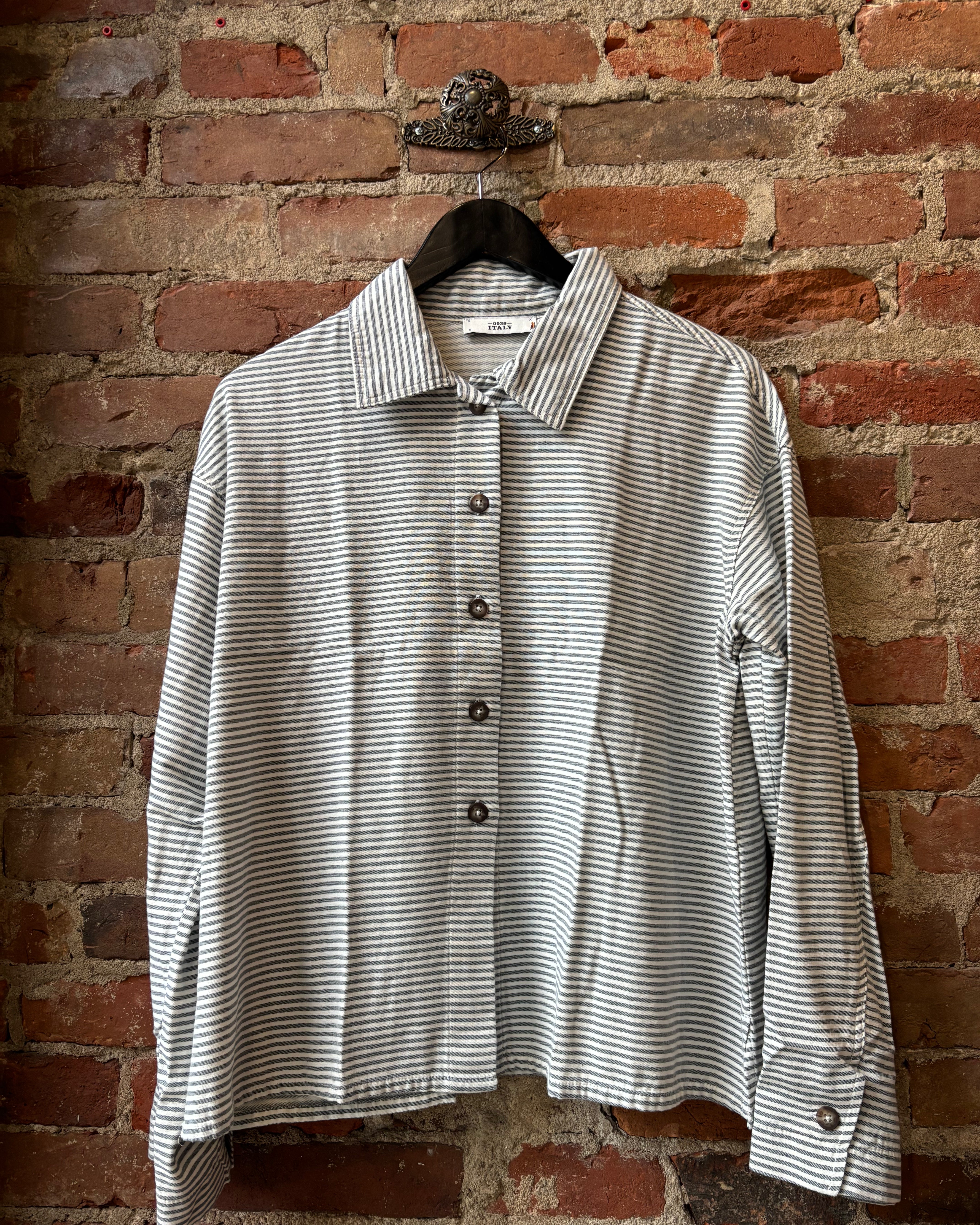 0039 Italy Dora Corduroy Blouse - Stripe Women's Tops - Sloane Boutique