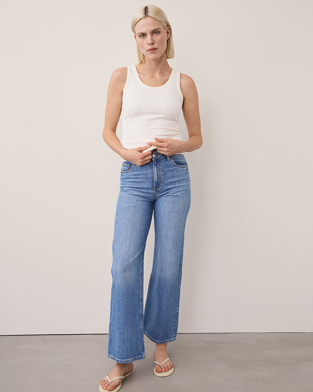 0039 Italy Ella Tank - Ivory Women's Tops - Sloane Boutique