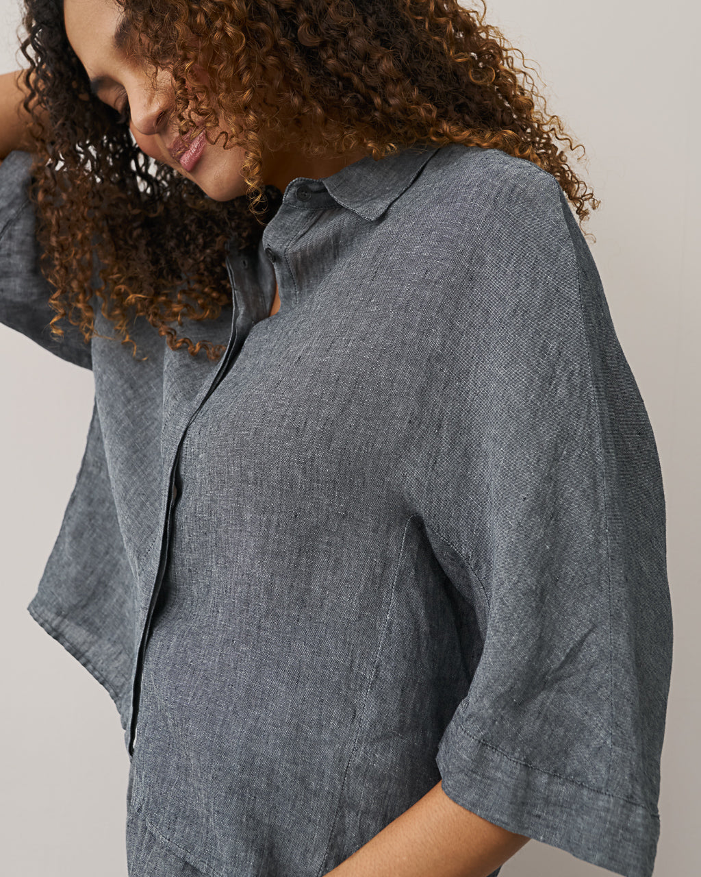 0039 Italy Hollie Blouse - Slate Women's Tops - Sloane Boutique