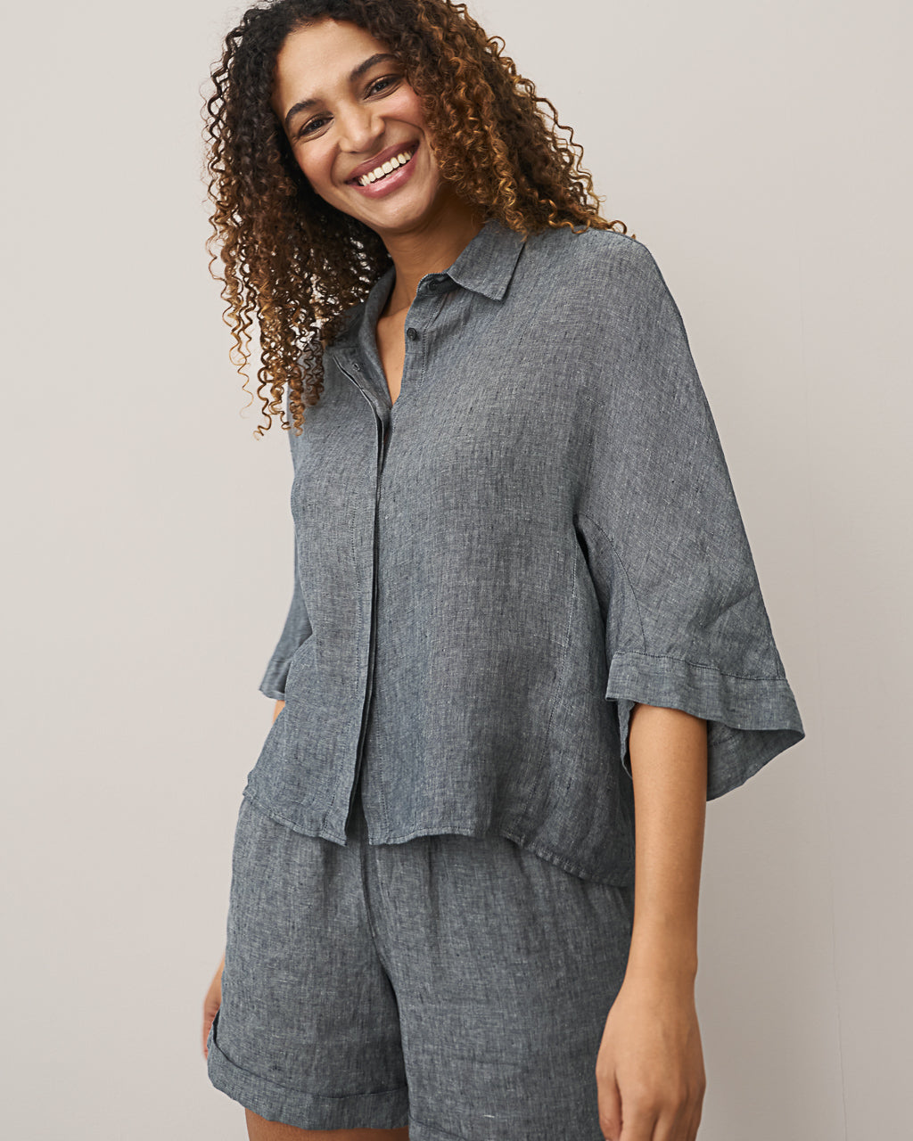 0039 Italy Hollie Blouse - Slate Women's Tops - Sloane Boutique