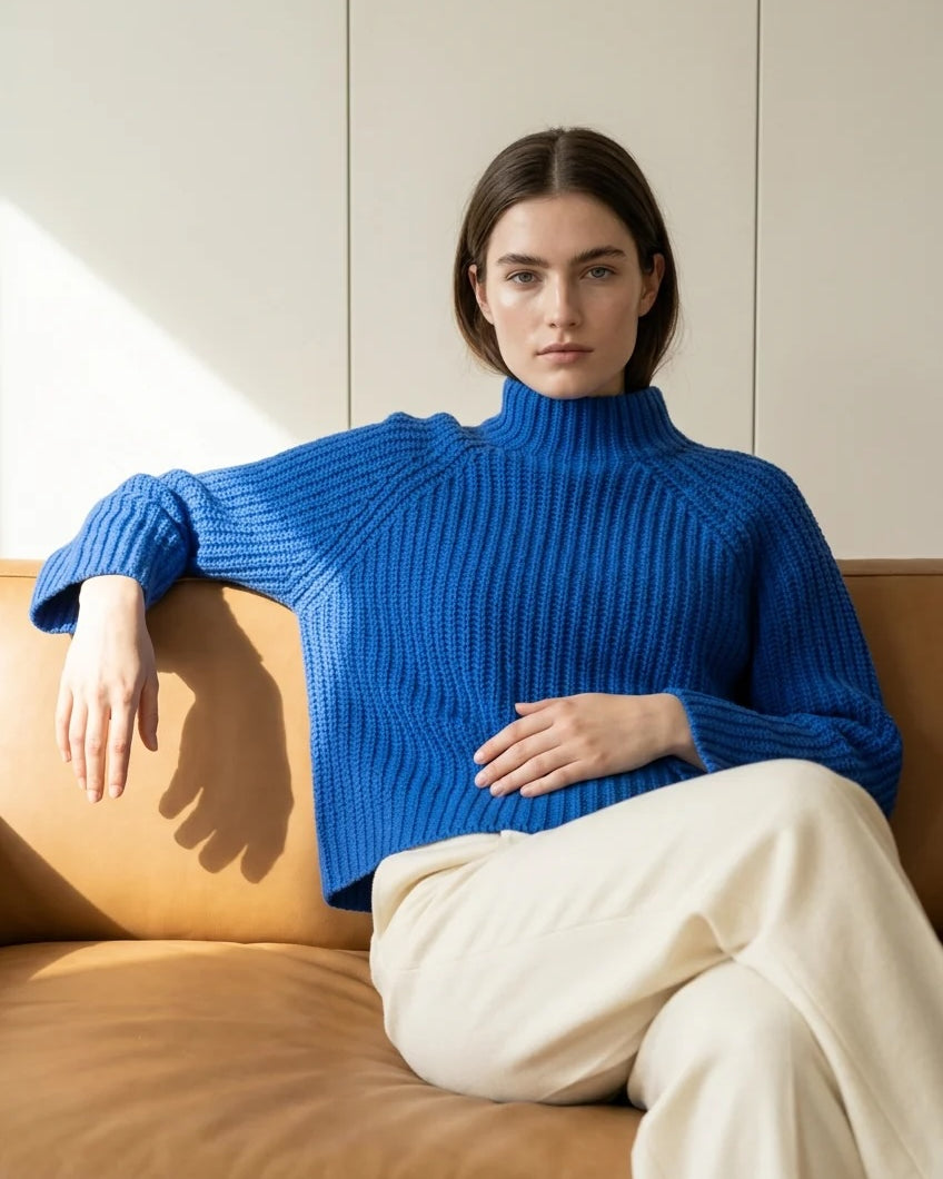 0039 Italy Lona Sweater - Blue Women's Tops - Sloane Boutique
