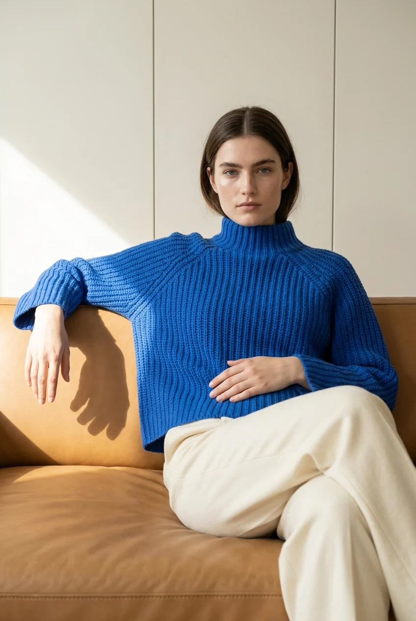 0039 Italy Lona Sweater - Blue Women's Tops - Sloane Boutique