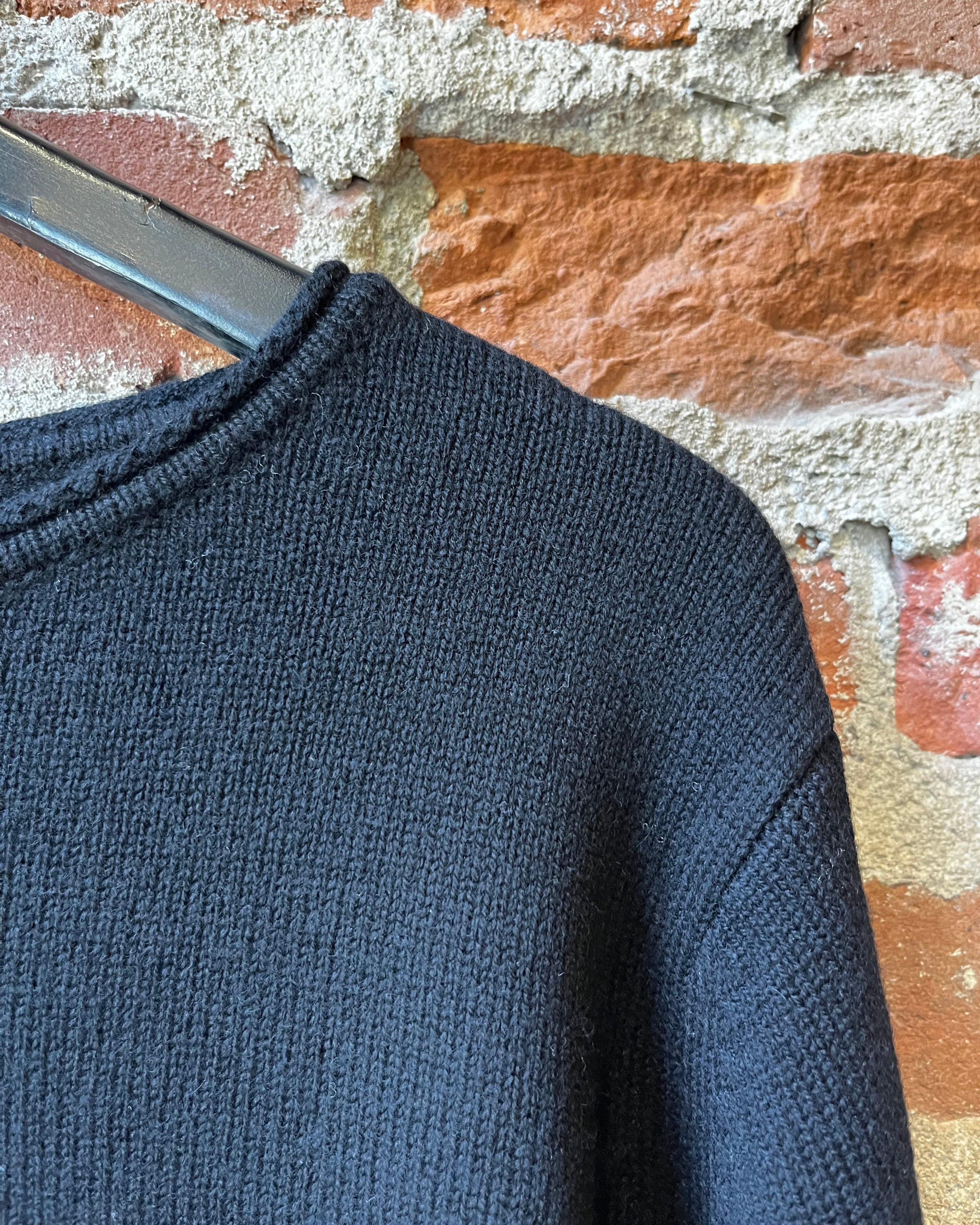 0039 Italy Romy Sweater - Black Women's Tops - Sloane Boutique