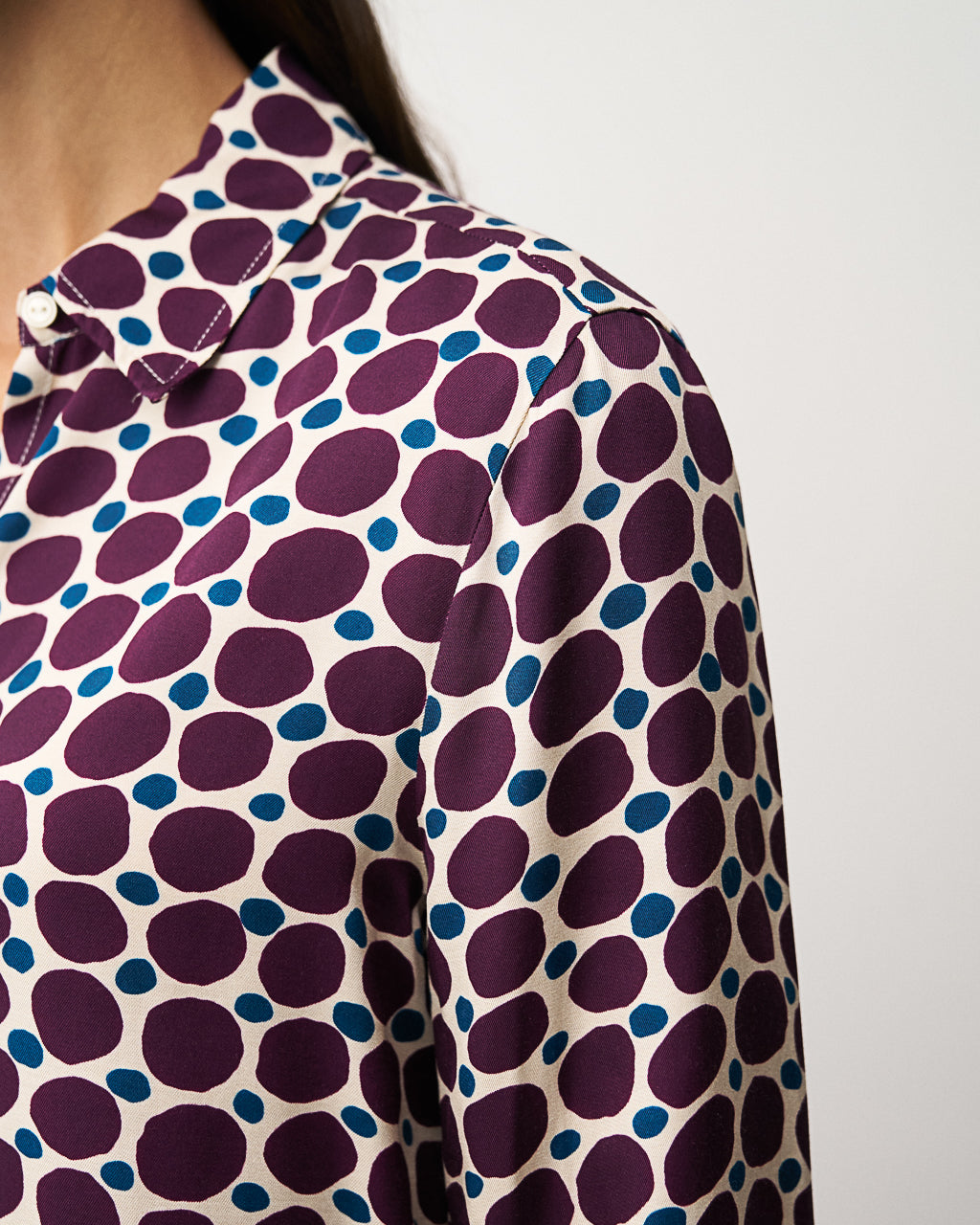 0039 Italy Sia Blouse - Blue Women's Tops - Sloane Boutique