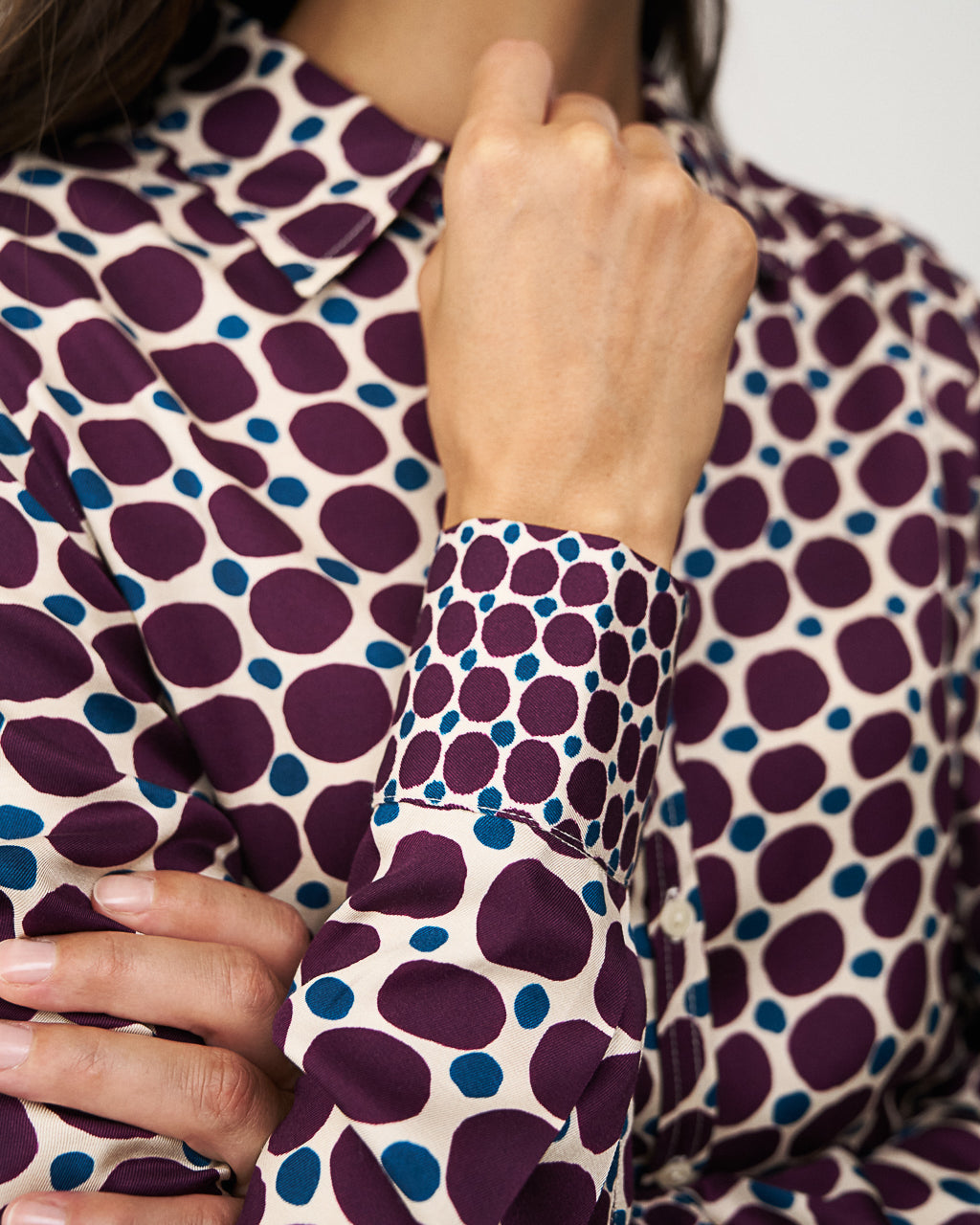 0039 Italy Sia Blouse - Blue Women's Tops - Sloane Boutique