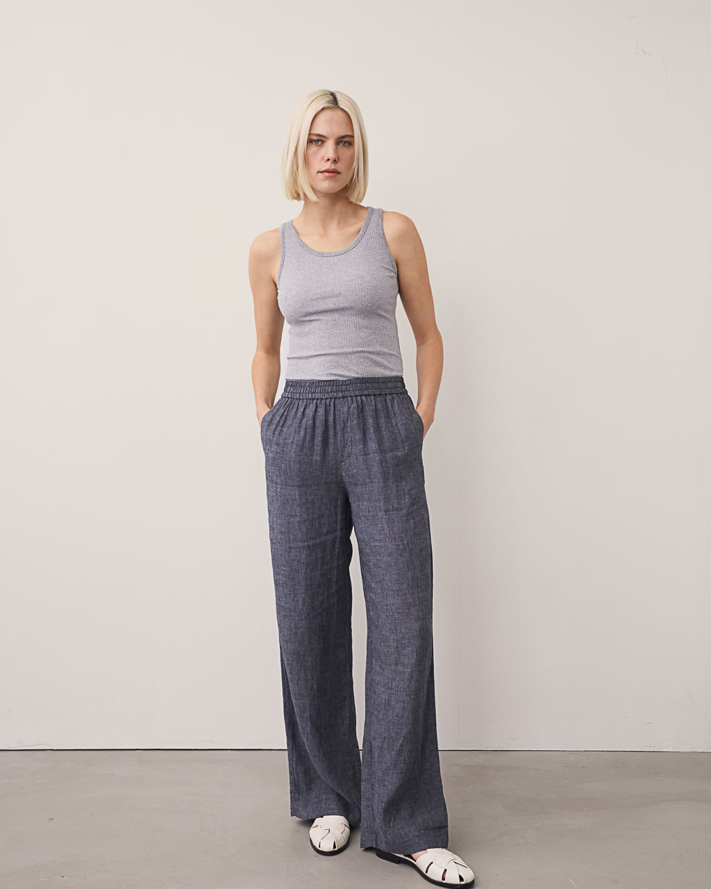 0039 Italy Tamina Pant - Slate Women's Bottoms - Sloane Boutique