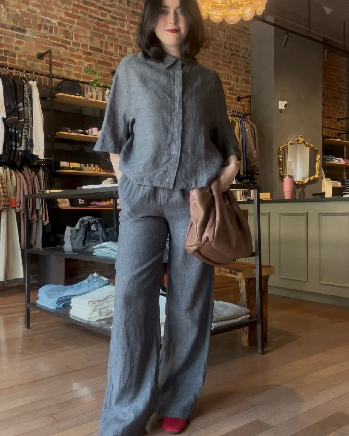 0039 Italy Tamina Pant - Slate Women's Bottoms - Sloane Boutique