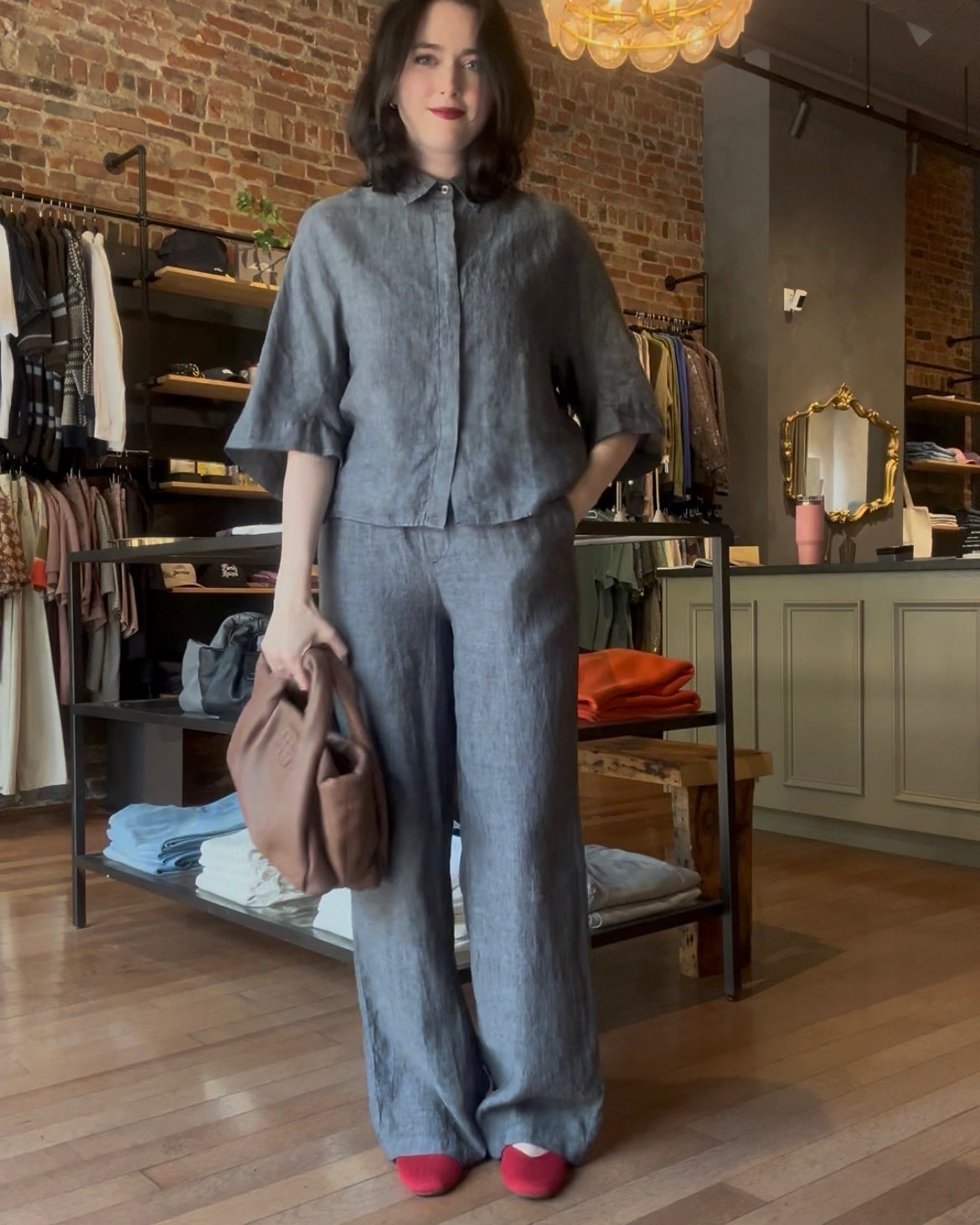 0039 Italy Tamina Pant - Slate Women's Bottoms - Sloane Boutique