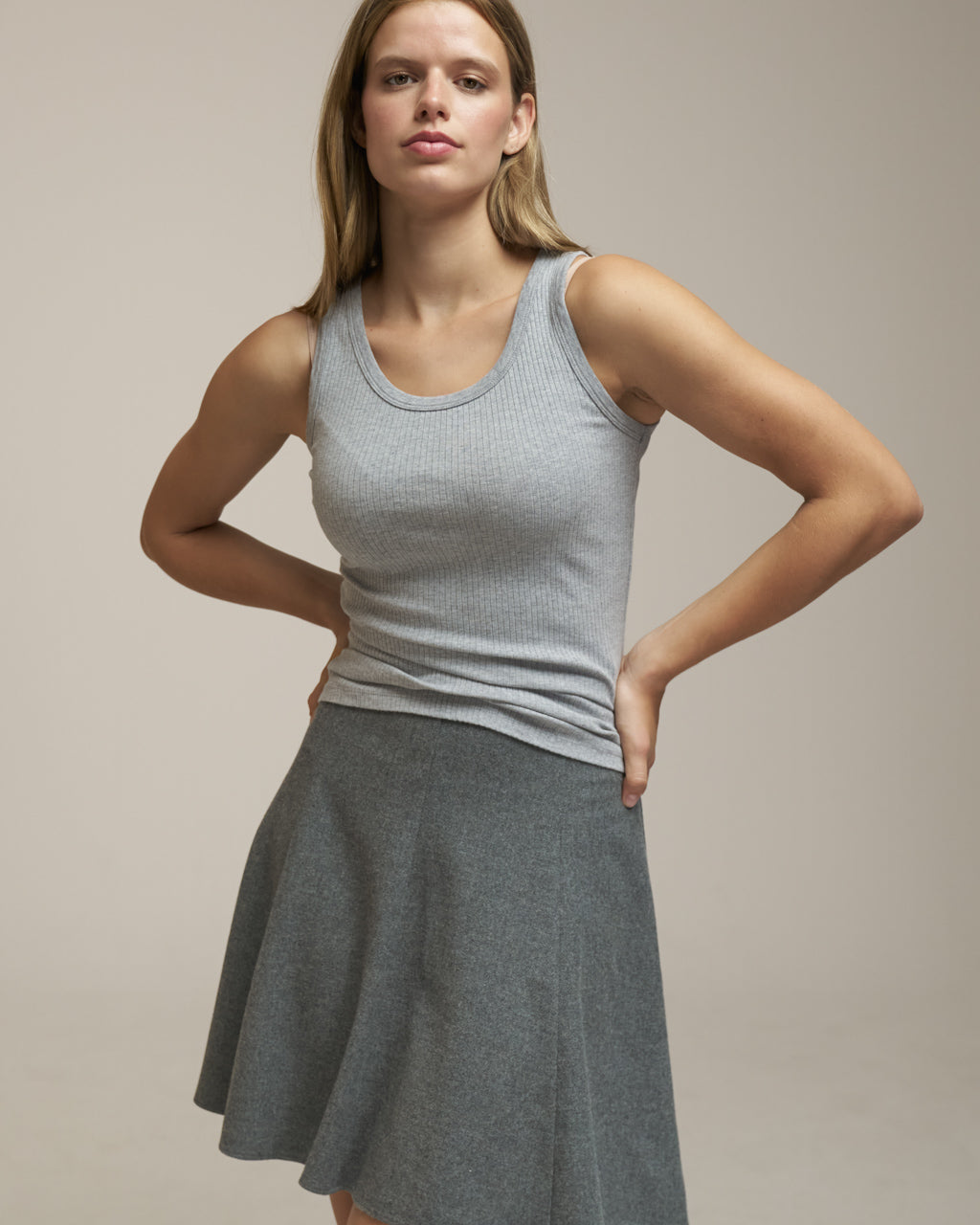 0039 Italy Tereza Skirt - Grey Women's Bottoms - Sloane Boutique