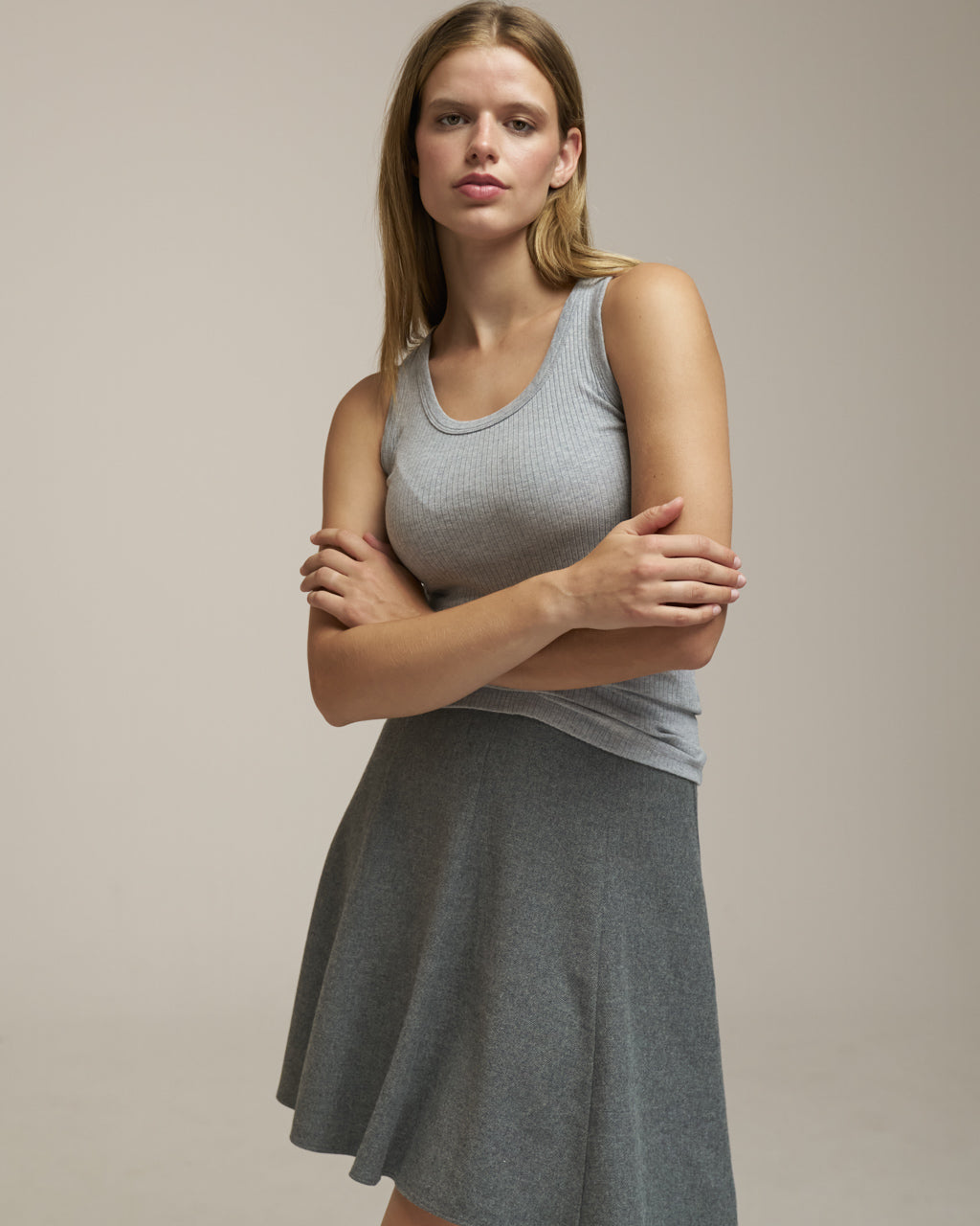 0039 Italy Tereza Skirt - Grey Women's Bottoms - Sloane Boutique