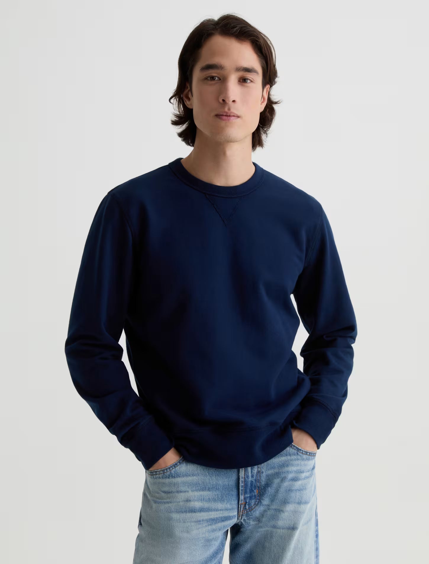 AG Jeans Blake Crew Sweatshirt - Deep Navy Men's Tops - Sloane Boutique