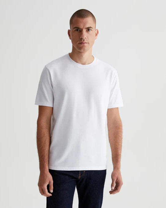 AG Jeans Bryce Crew T-Shirt - True White Men's Tops - Sloane Boutique