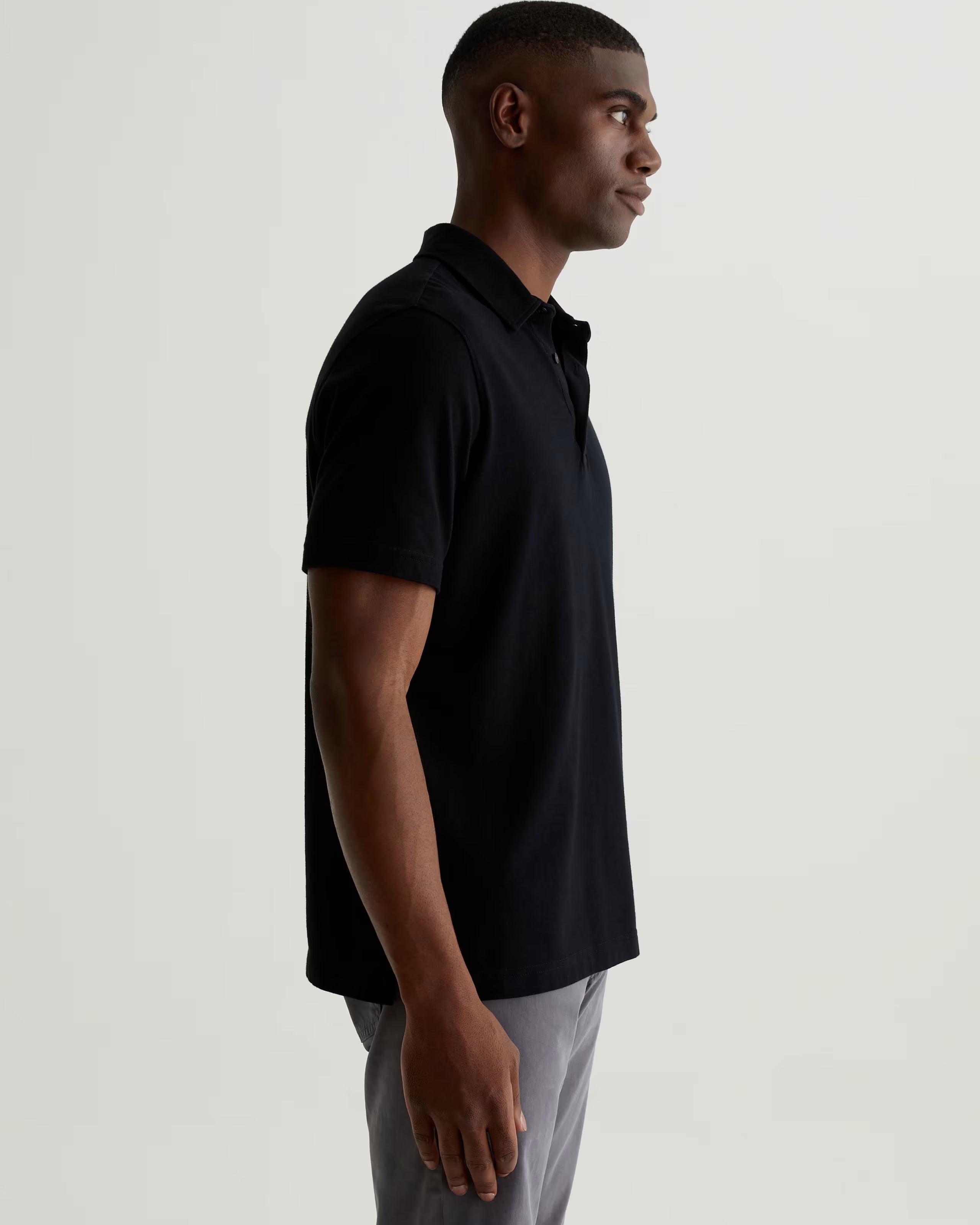 AG Jeans Bryce Polo S/S - True Black Men's Tops - Sloane Boutique