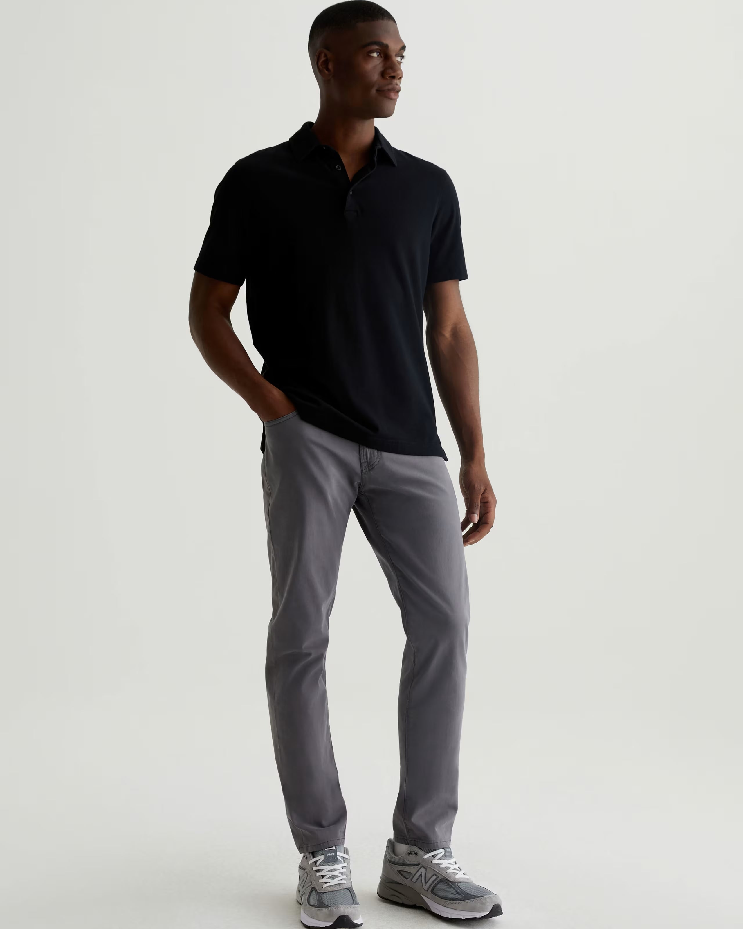 AG Jeans Bryce Polo S/S - True Black Men's Tops - Sloane Boutique