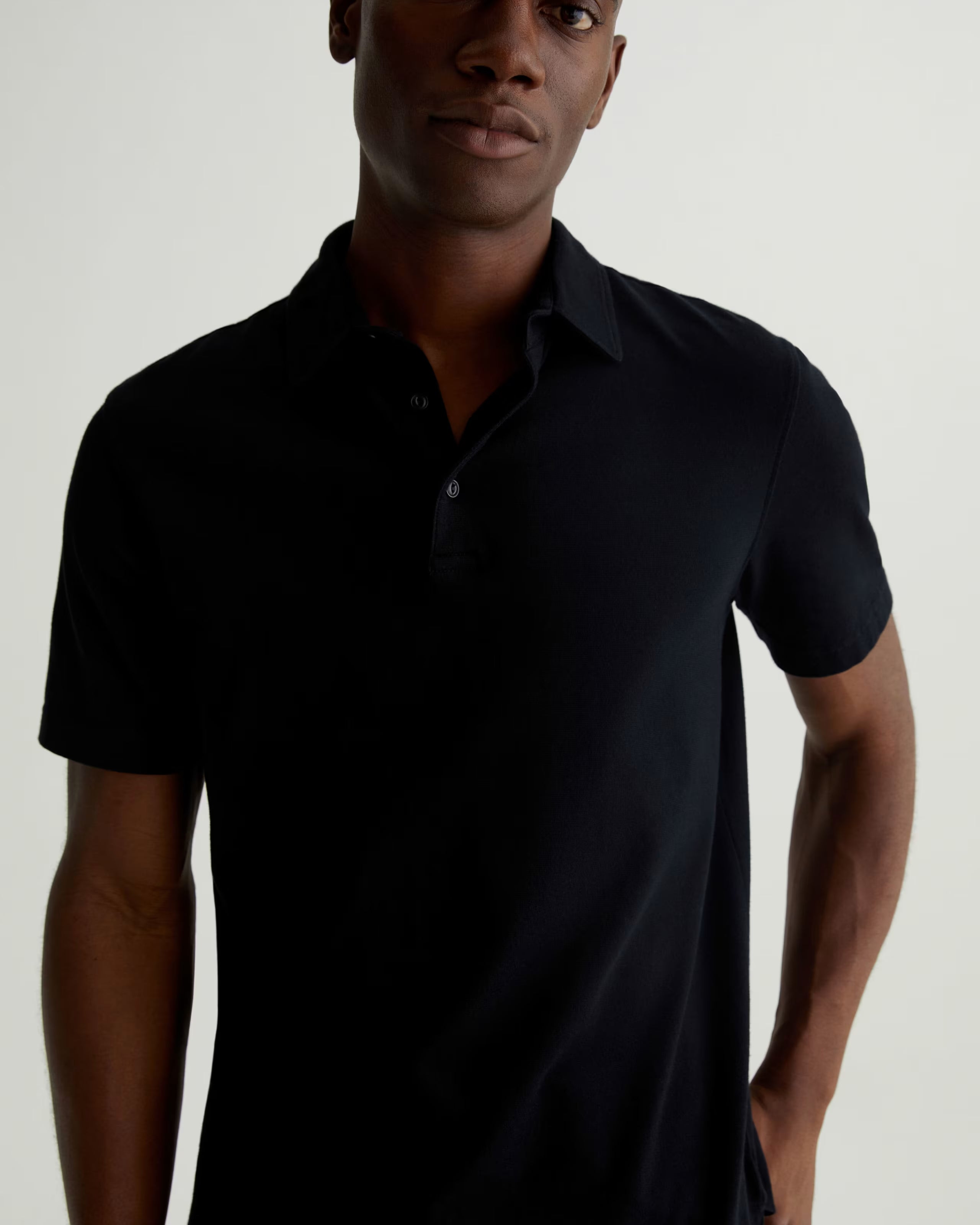 AG Jeans Bryce Polo S/S - True Black Men's Tops - Sloane Boutique