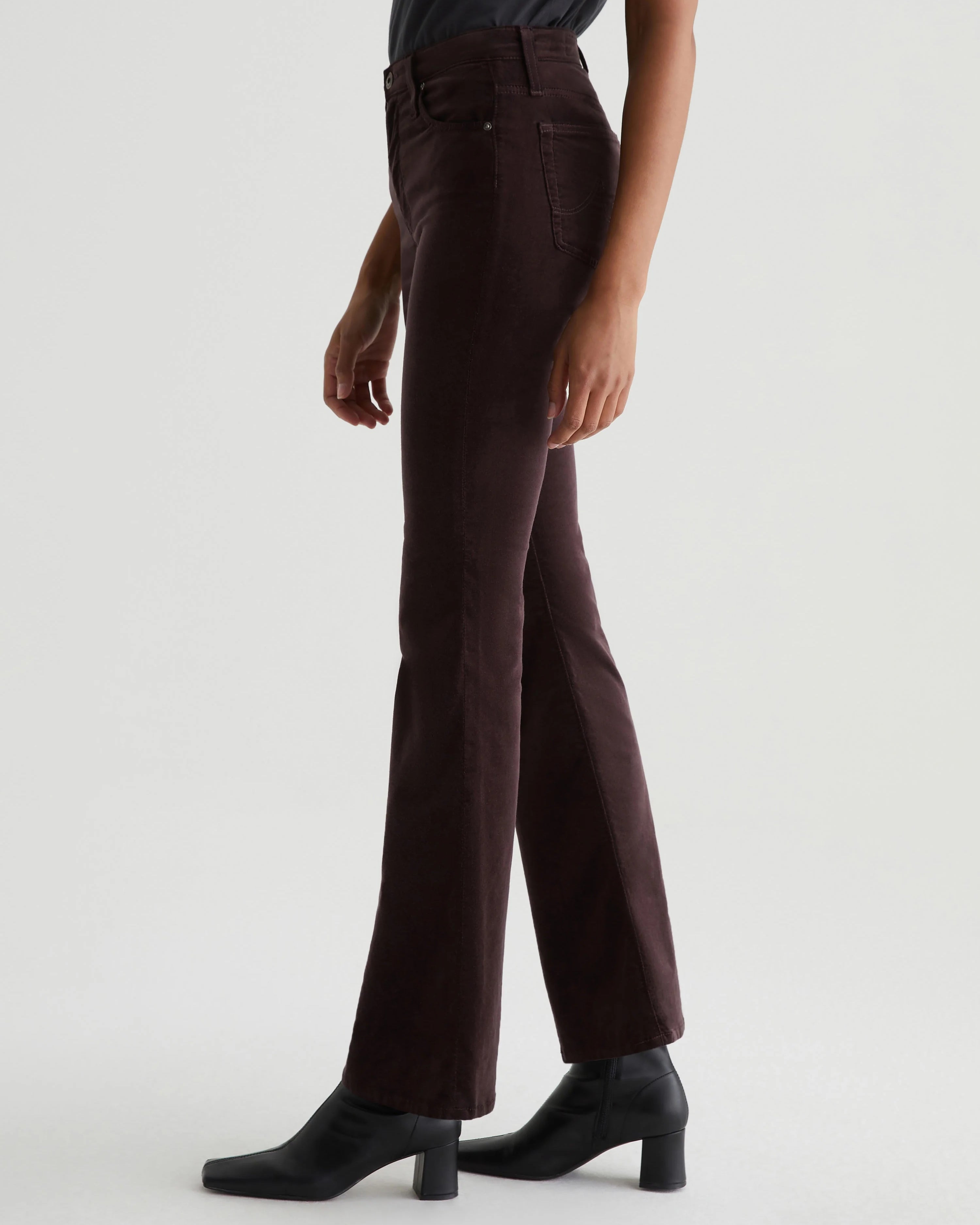 AG Jeans Farrah Boot Velvet - Amaretto Noir Women's Bottoms - Sloane Boutique