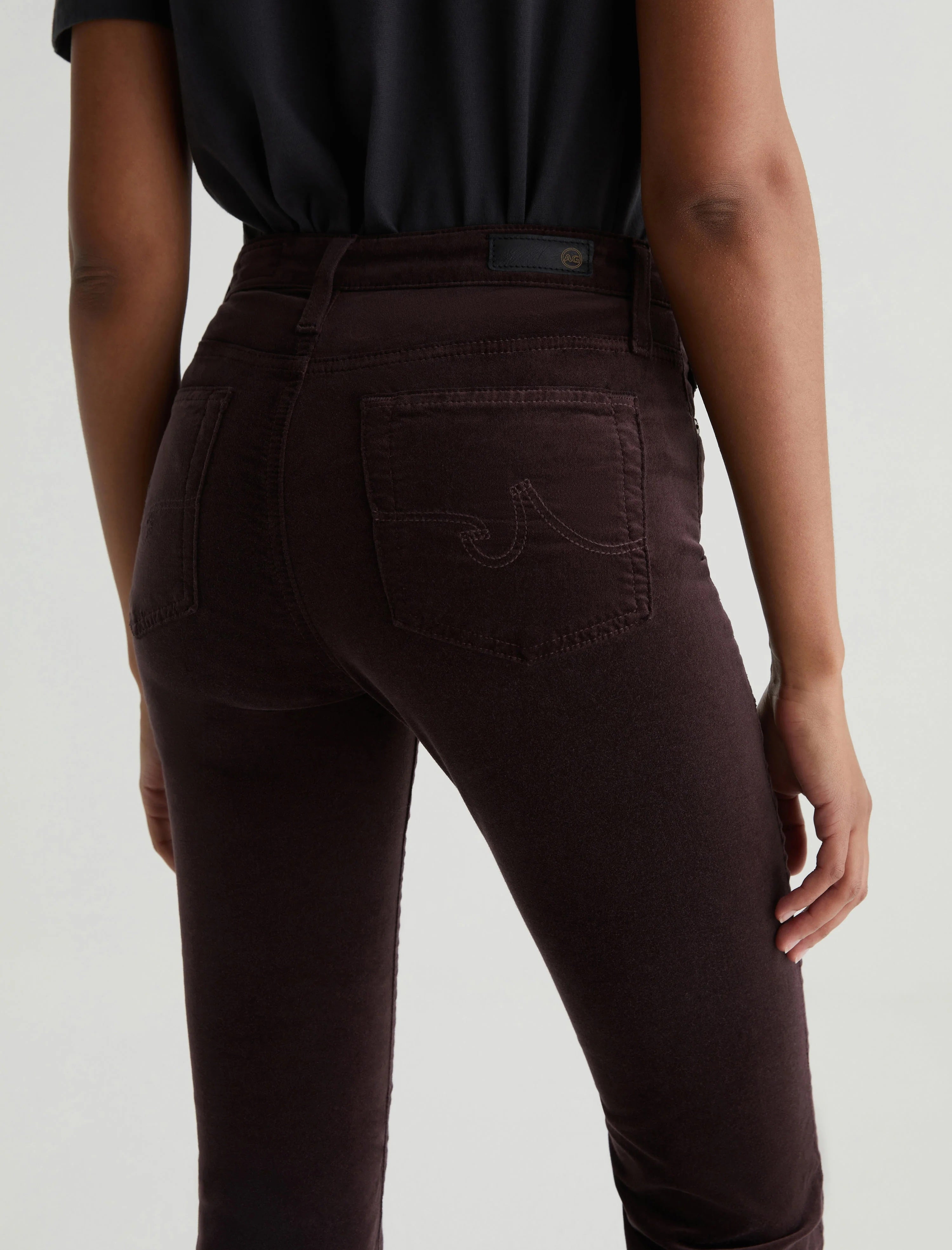 AG Jeans Farrah Boot Velvet - Amaretto Noir Women's Bottoms - Sloane Boutique