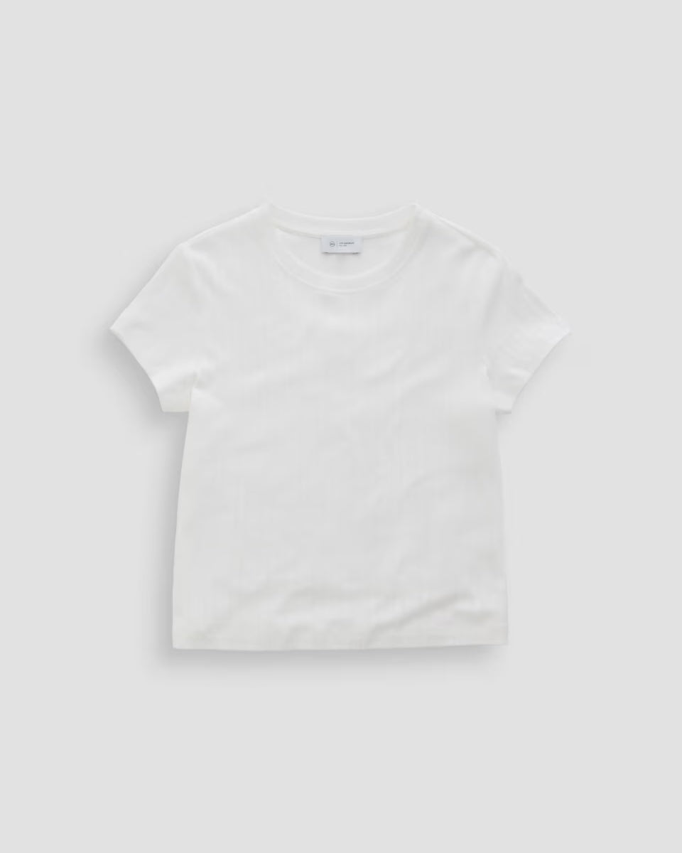 AG Jeans Sadie Pointelle Crew - Powder Women's Tops - Sloane Boutique