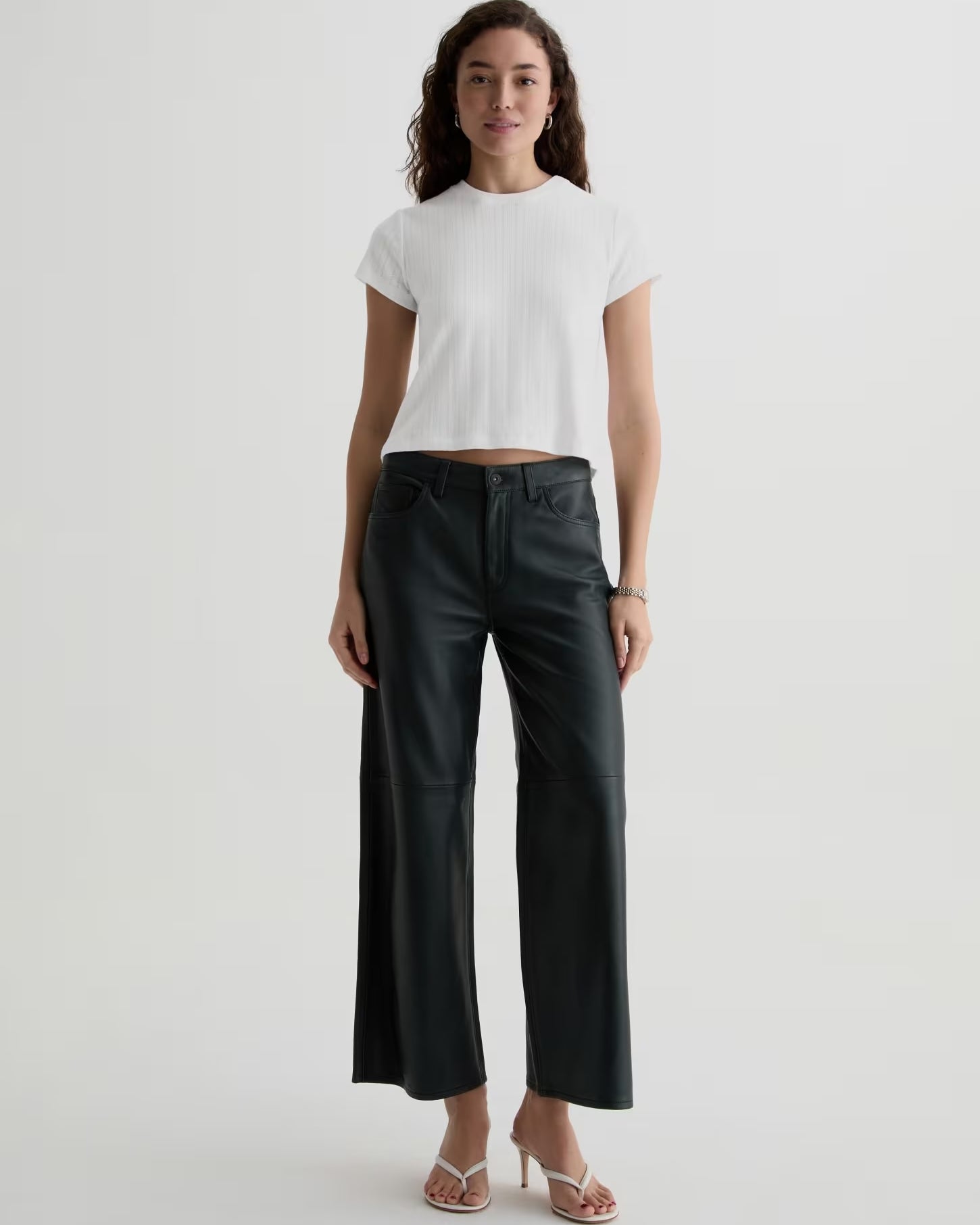 AG Jeans Sadie Pointelle Crew - Powder Women's Tops - Sloane Boutique