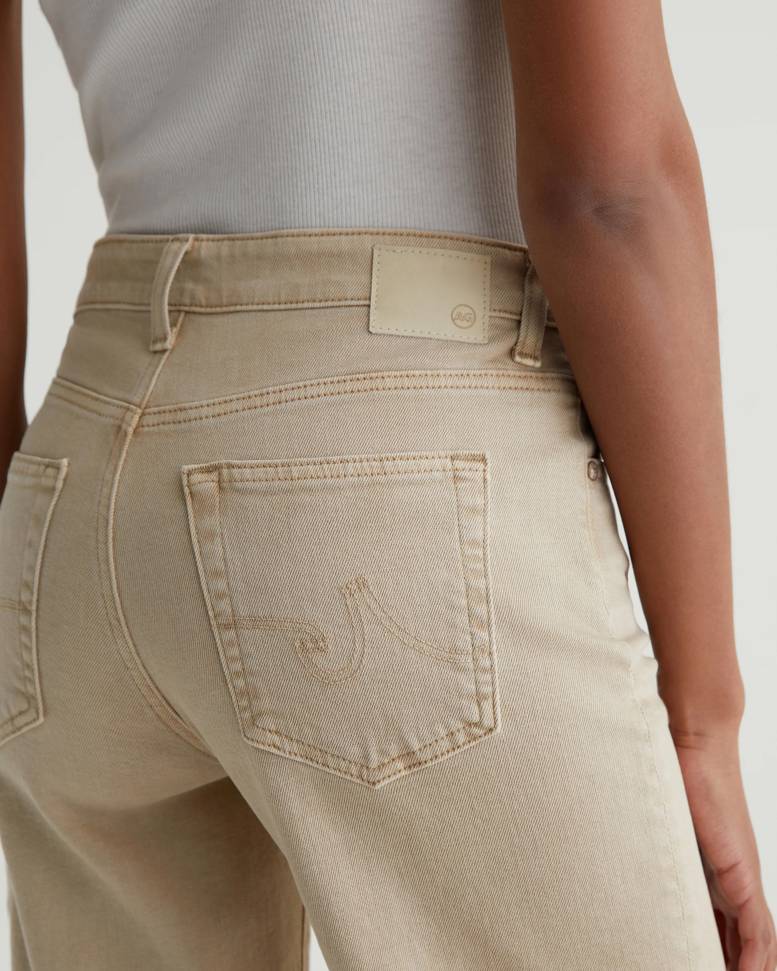 AG Jeans Saige Wide Leg Crop - Sulfur Pumice Sale Bottoms - Sloane Boutique