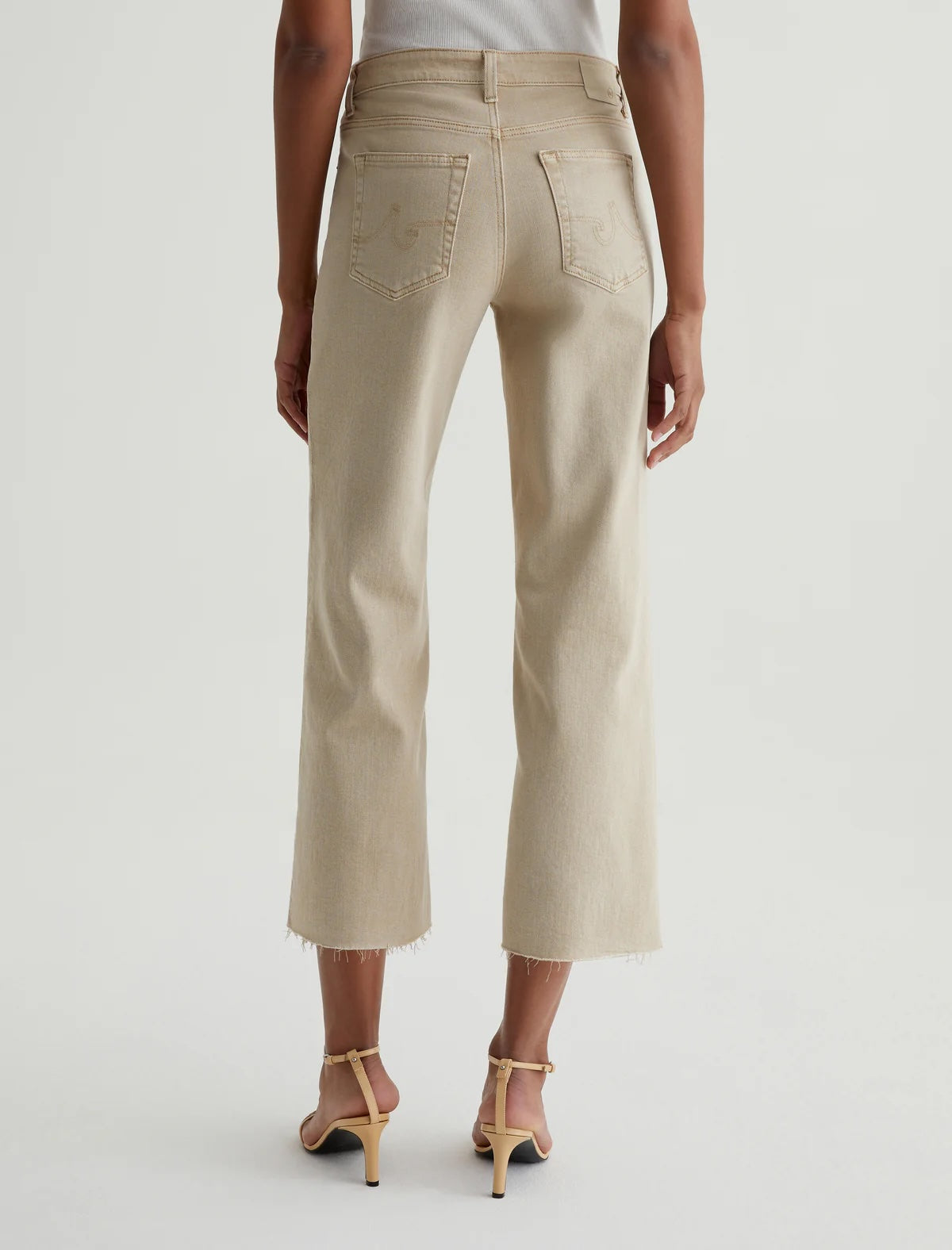 AG Jeans Saige Wide Leg Crop - Sulfur Pumice Sale Bottoms - Sloane Boutique