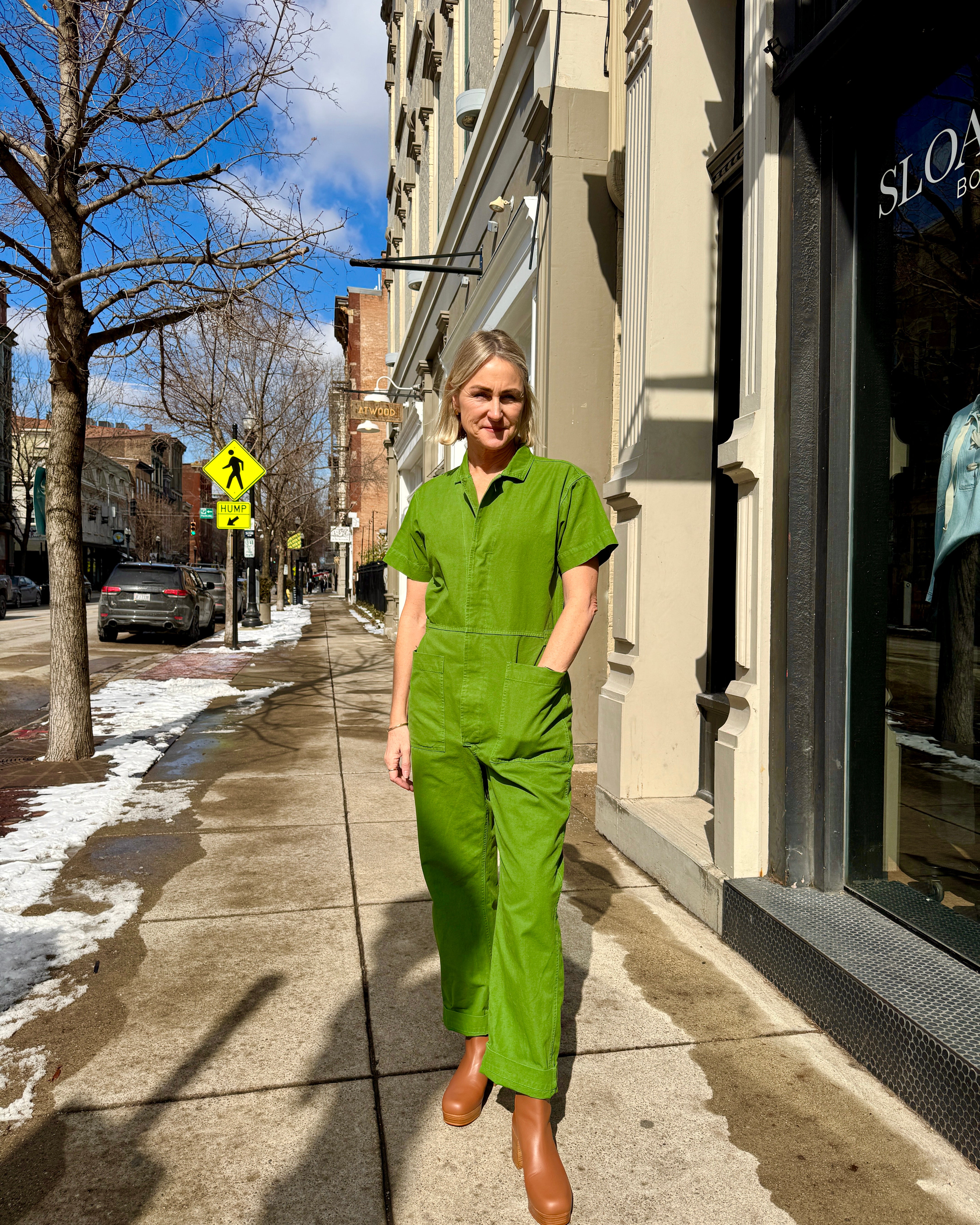 Ali Golden Boiler Suit - Grass Green Dresses - Sloane Boutique