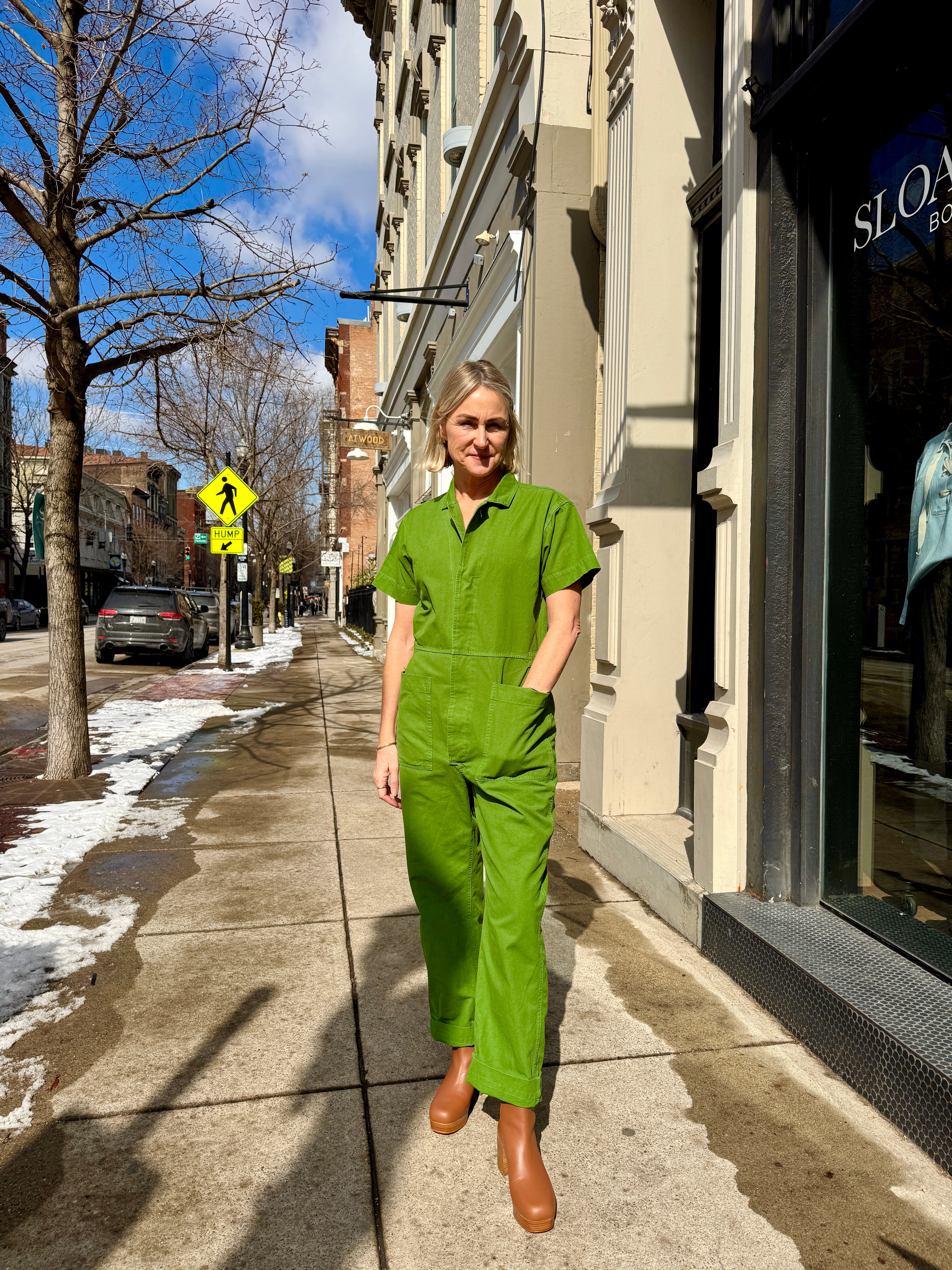 Ali Golden Boiler Suit - Grass Green Dresses - Sloane Boutique
