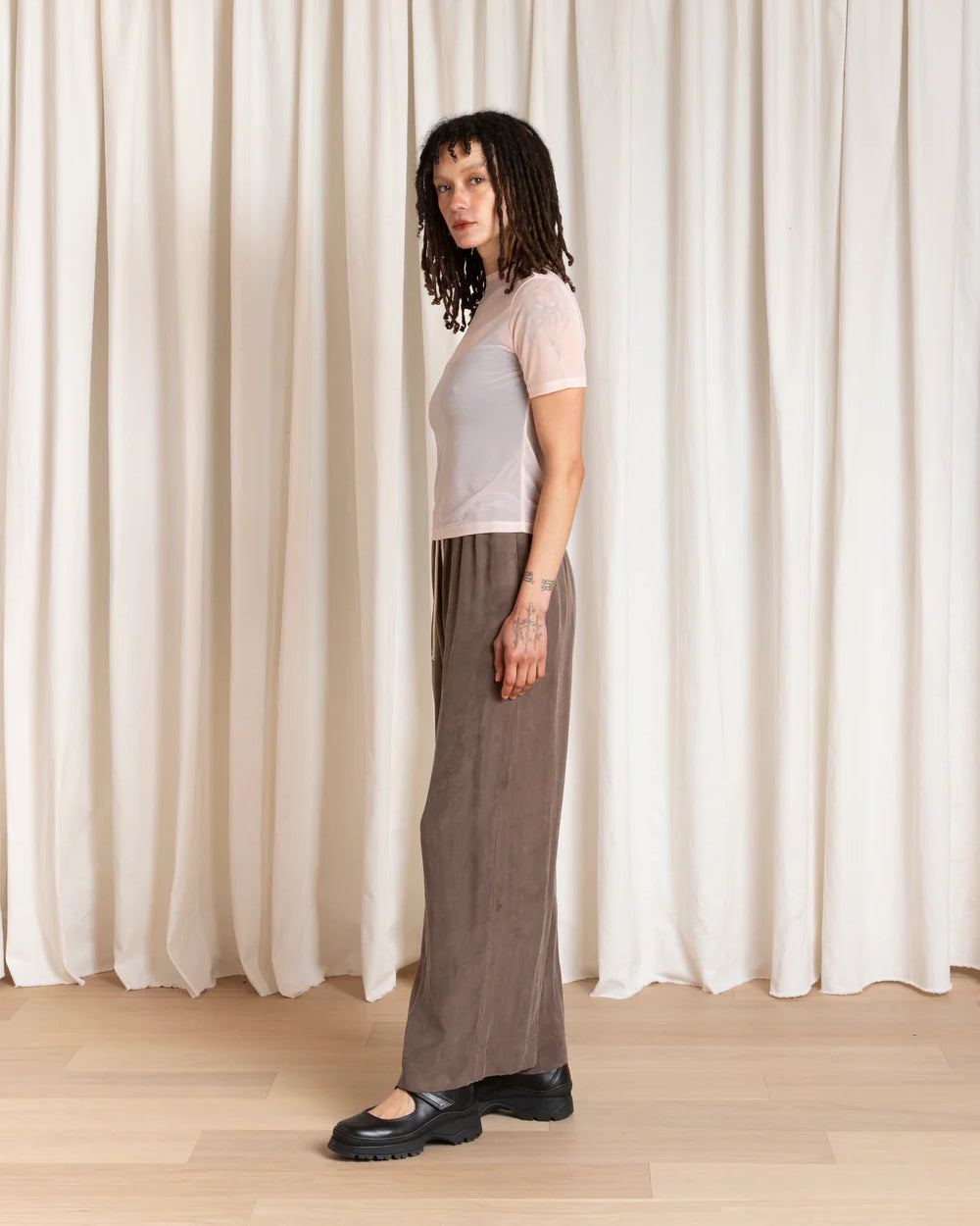 Ali Golden Drawstring Pant - Taupe Women's Bottoms - Sloane Boutique