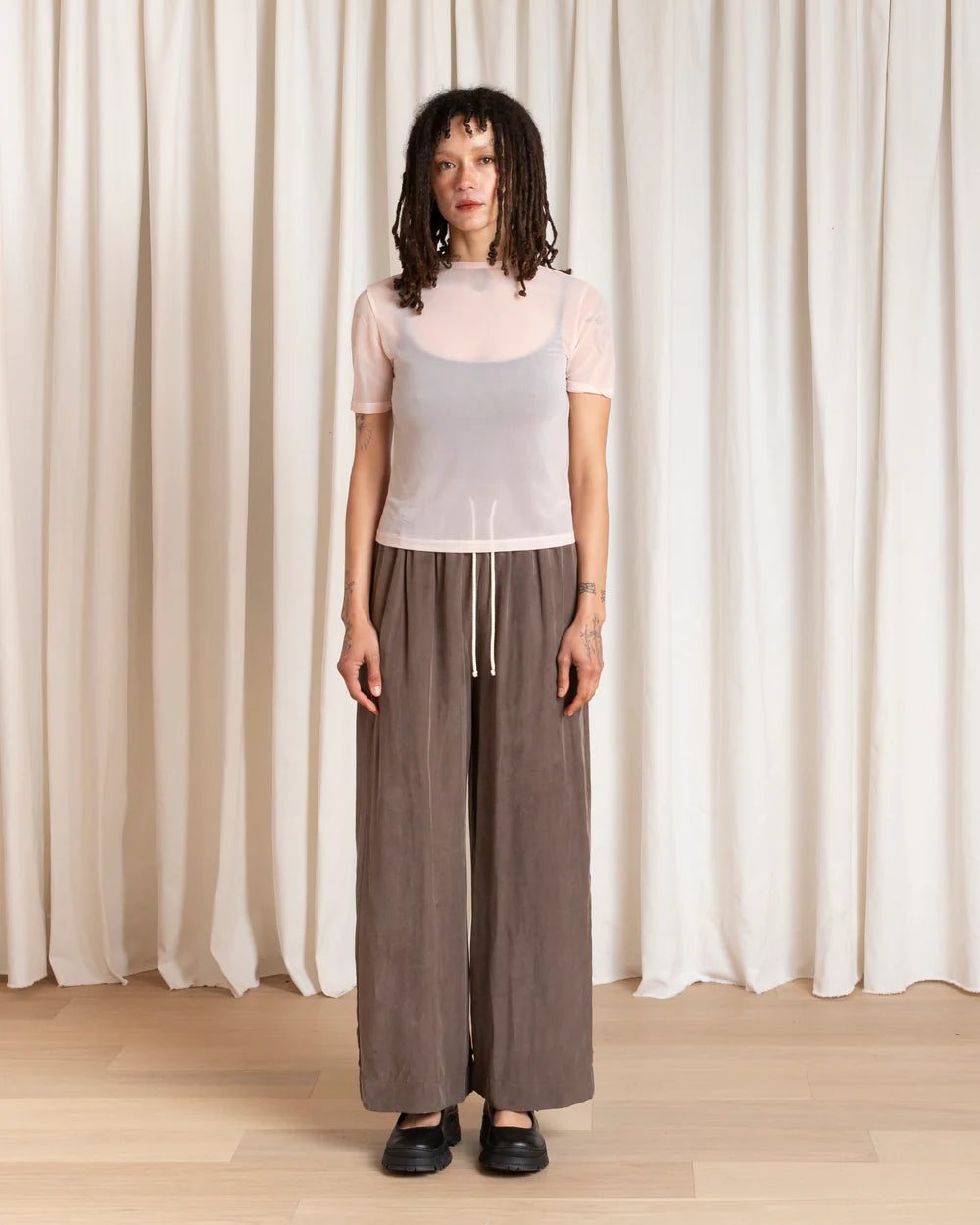 Ali Golden Drawstring Pant - Taupe Women's Bottoms - Sloane Boutique