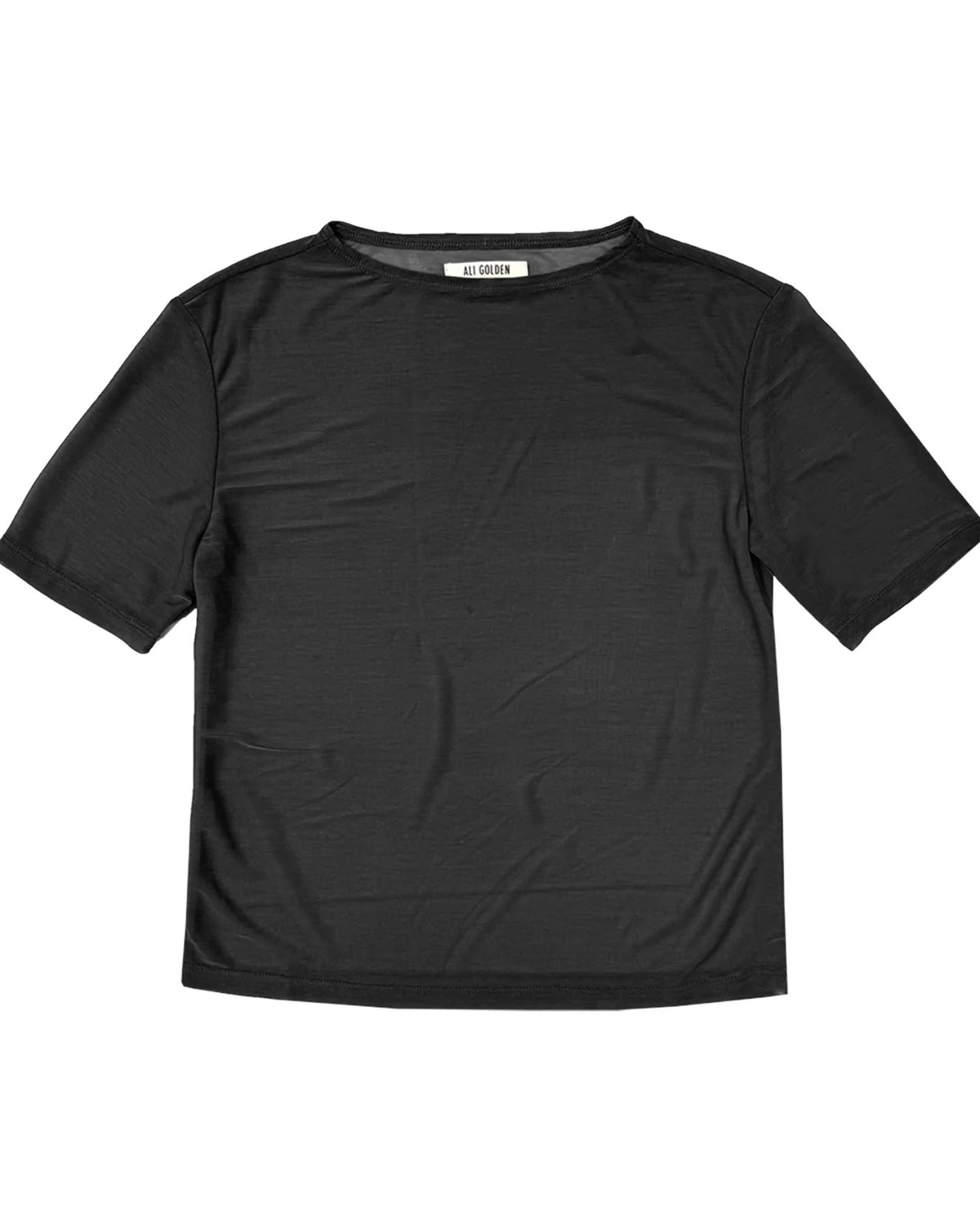 Ali Golden Mesh t-Shirt - Black Women's Tops - Sloane Boutique