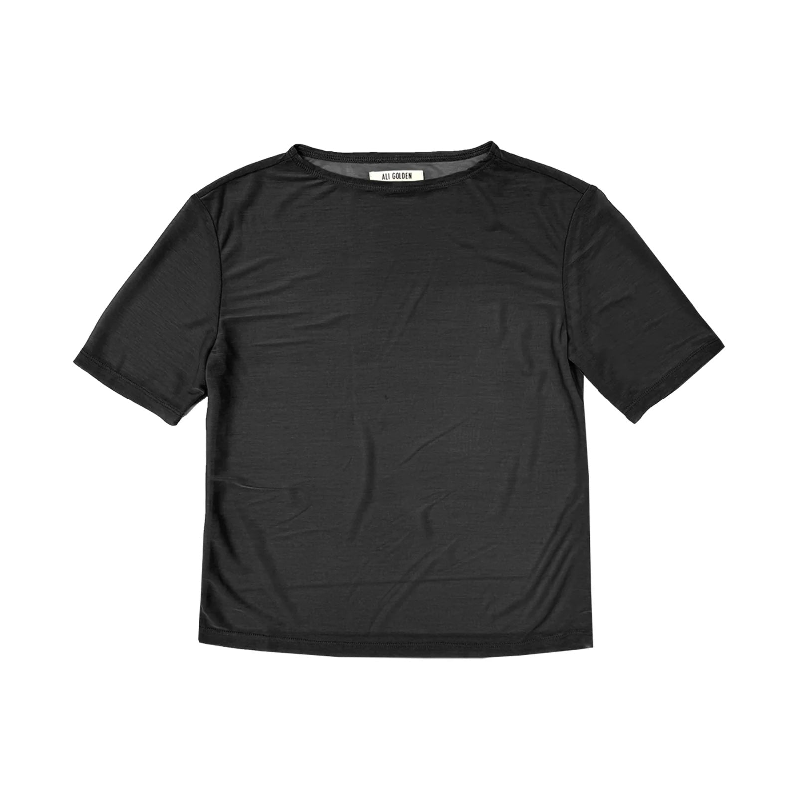 Ali Golden Mesh t-Shirt - Black Women's Tops - Sloane Boutique