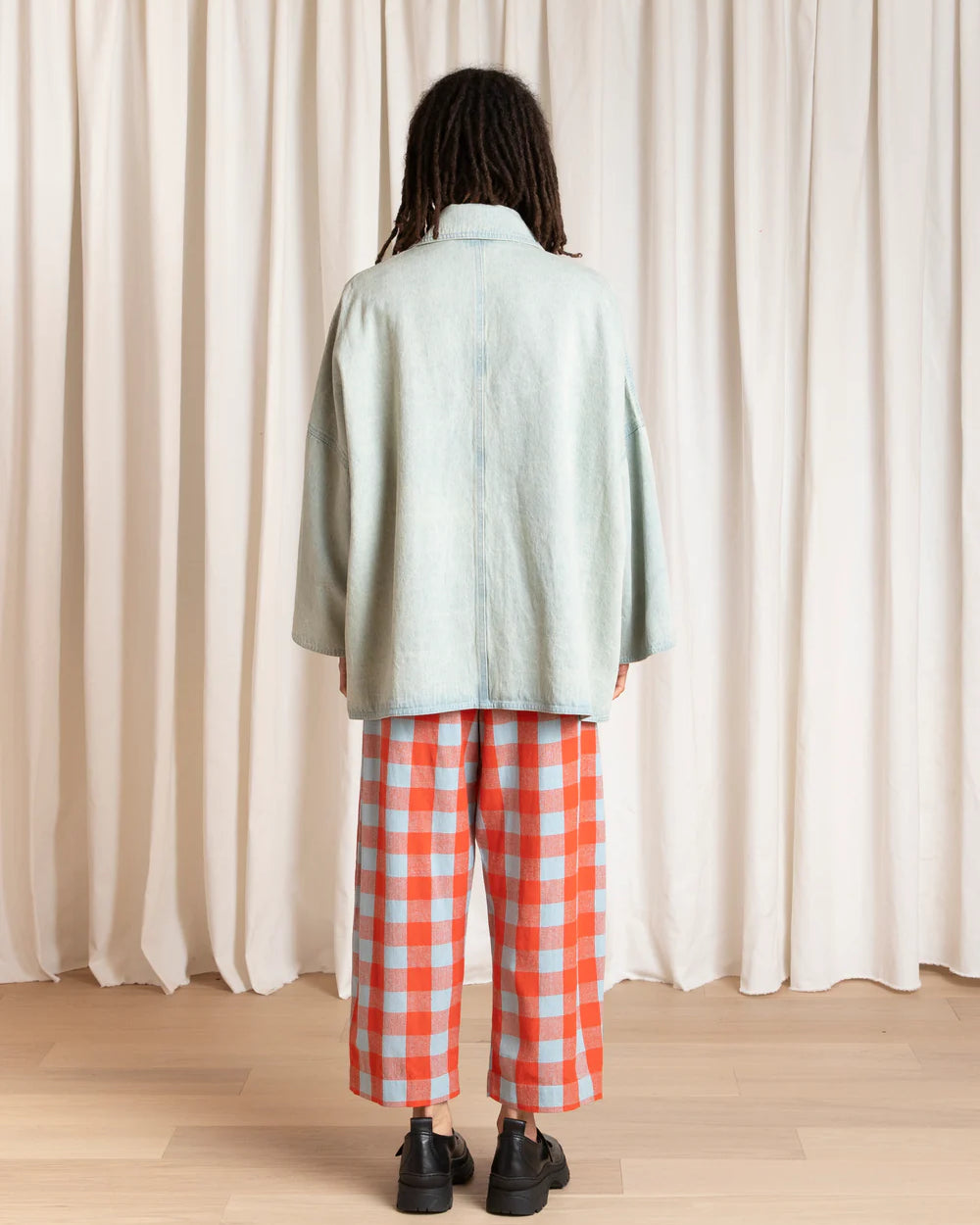 Ali Golden Oversized Shirt Jacket - Light Denim Outerwear - Sloane Boutique