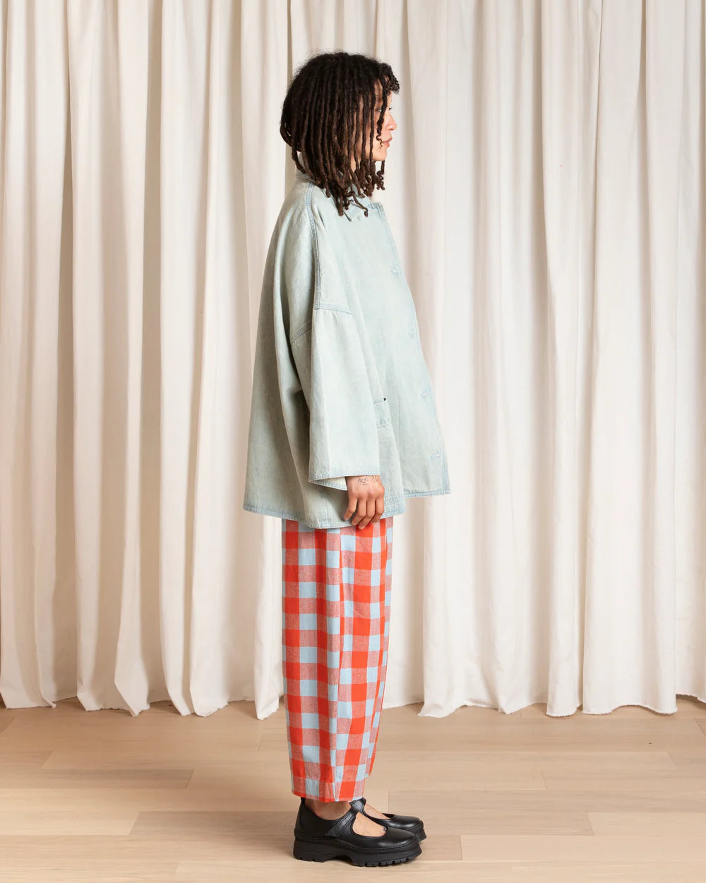 Ali Golden Oversized Shirt Jacket - Light Denim Outerwear - Sloane Boutique