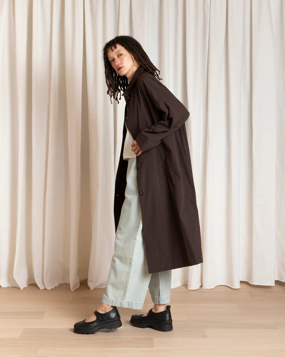 Ali Golden Spring New Trench Coat - Dark Brown Outerwear - Sloane Boutique