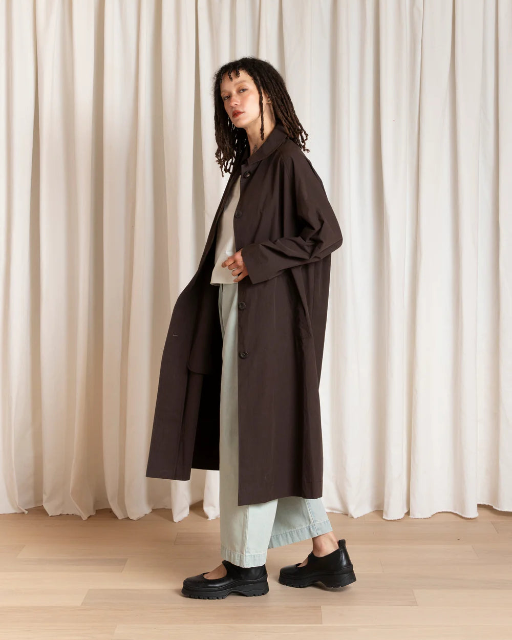 Ali Golden Spring New Trench Coat - Dark Brown Outerwear - Sloane Boutique