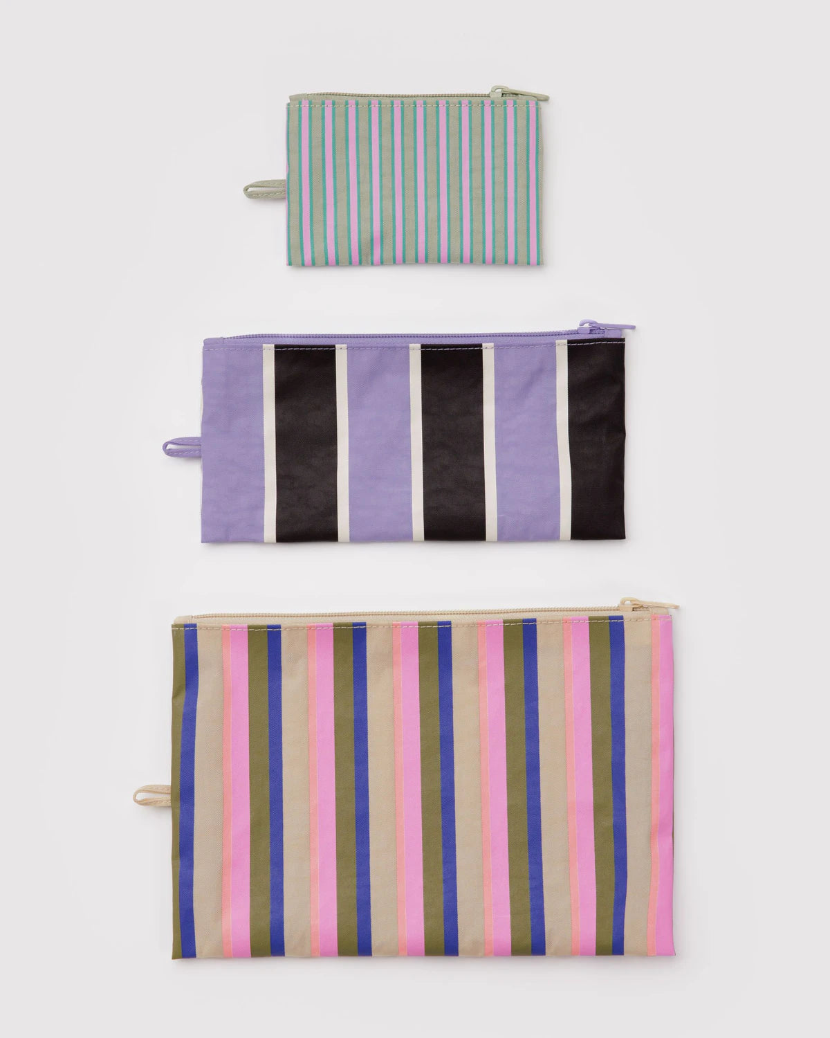 BAGGU Flat Pouch Set - Candy Shop Stripes Accessories - Sloane Boutique