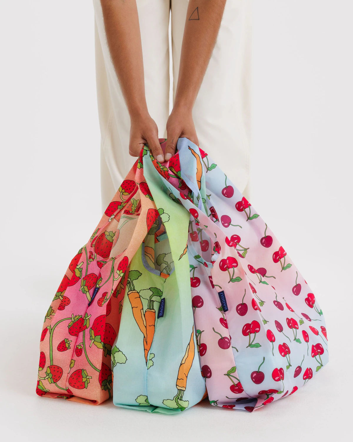 BAGGU Standard Baggu Set of 3 - Carrots & Berries Handbags - Sloane Boutique