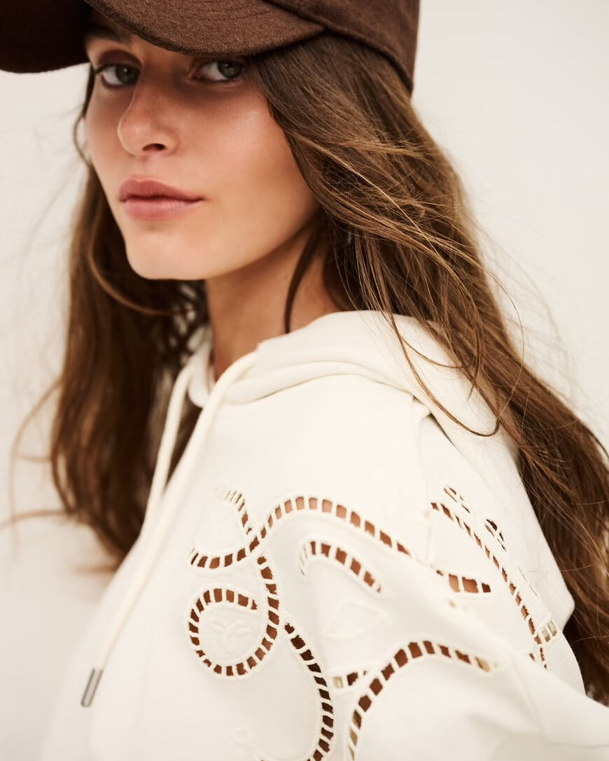 Bash Paris Beni Hoodie- Ecru Women's Tops - Sloane Boutique