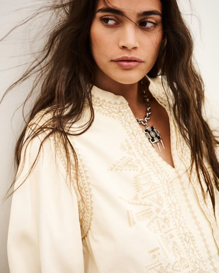 Bash Paris Laura Blouse - Ecru Women's Tops - Sloane Boutique