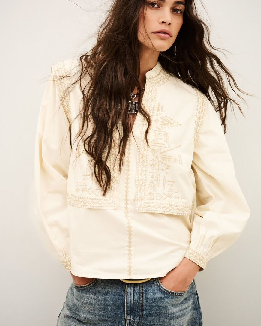 Bash Paris Laura Blouse - Ecru Women's Tops - Sloane Boutique