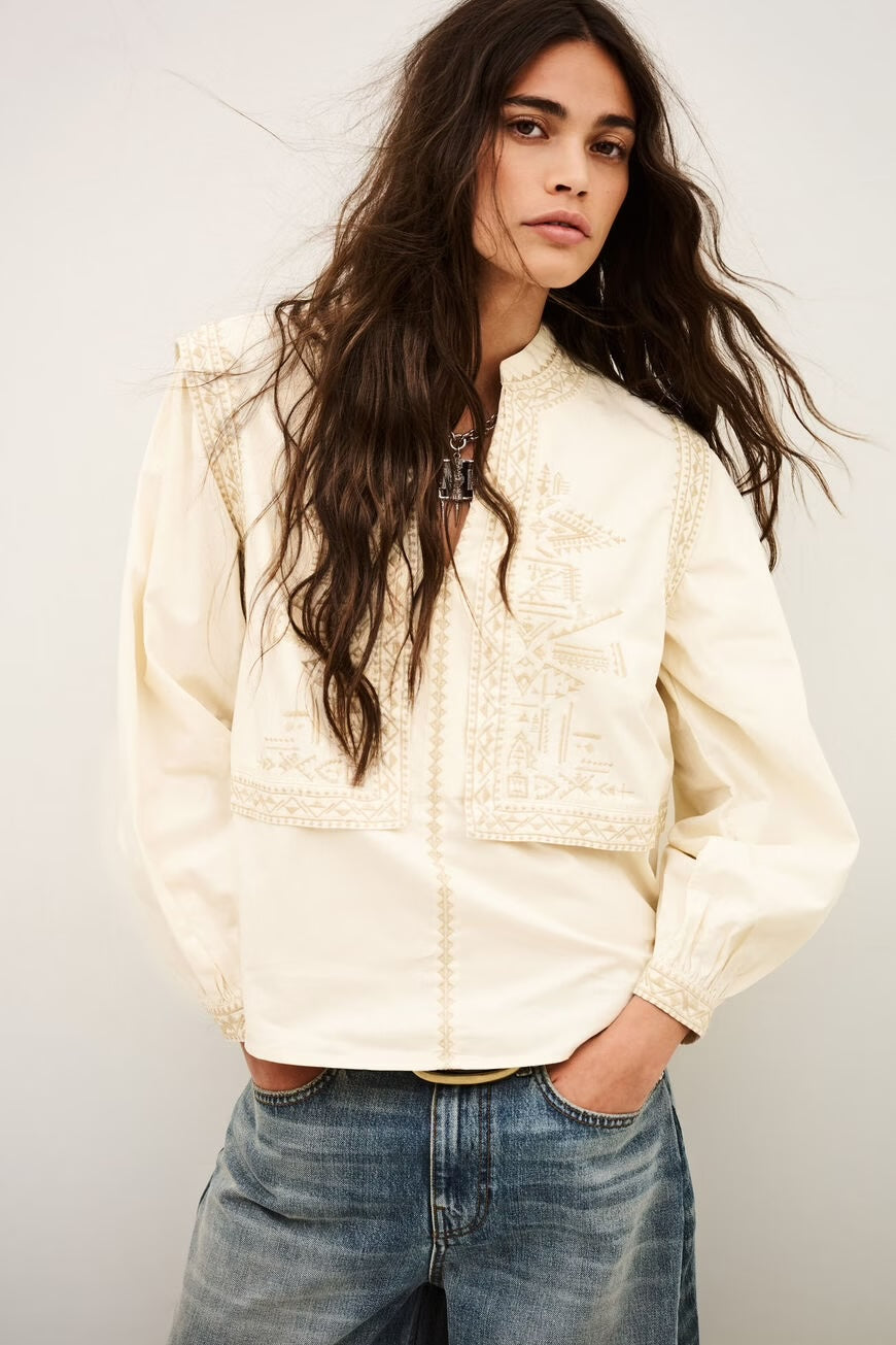 Bash Paris Laura Blouse - Ecru Women's Tops - Sloane Boutique