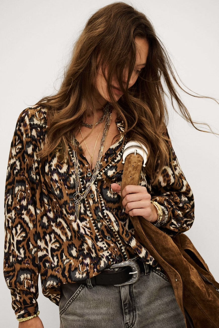 Bash Paris Onada Shirt - Ocre Women's Tops - Sloane Boutique