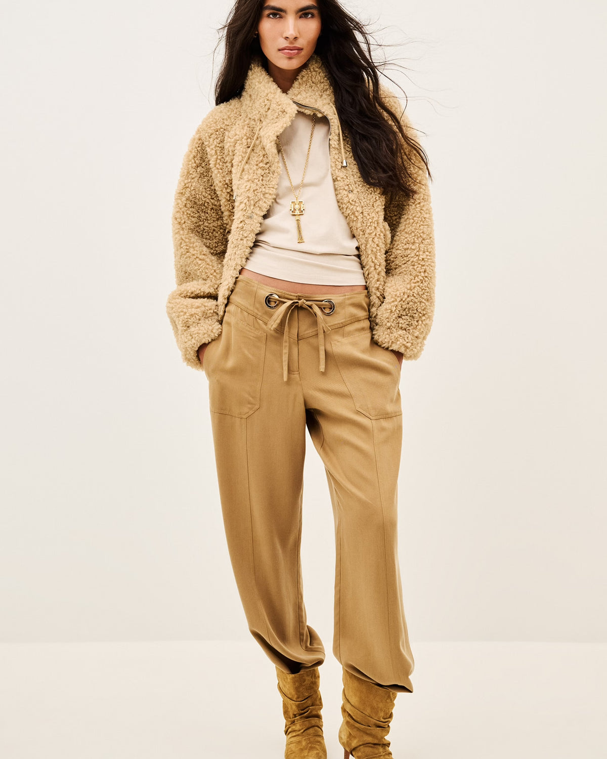 Bash Paris Sonjo Coat - Beige Outerwear - Sloane Boutique