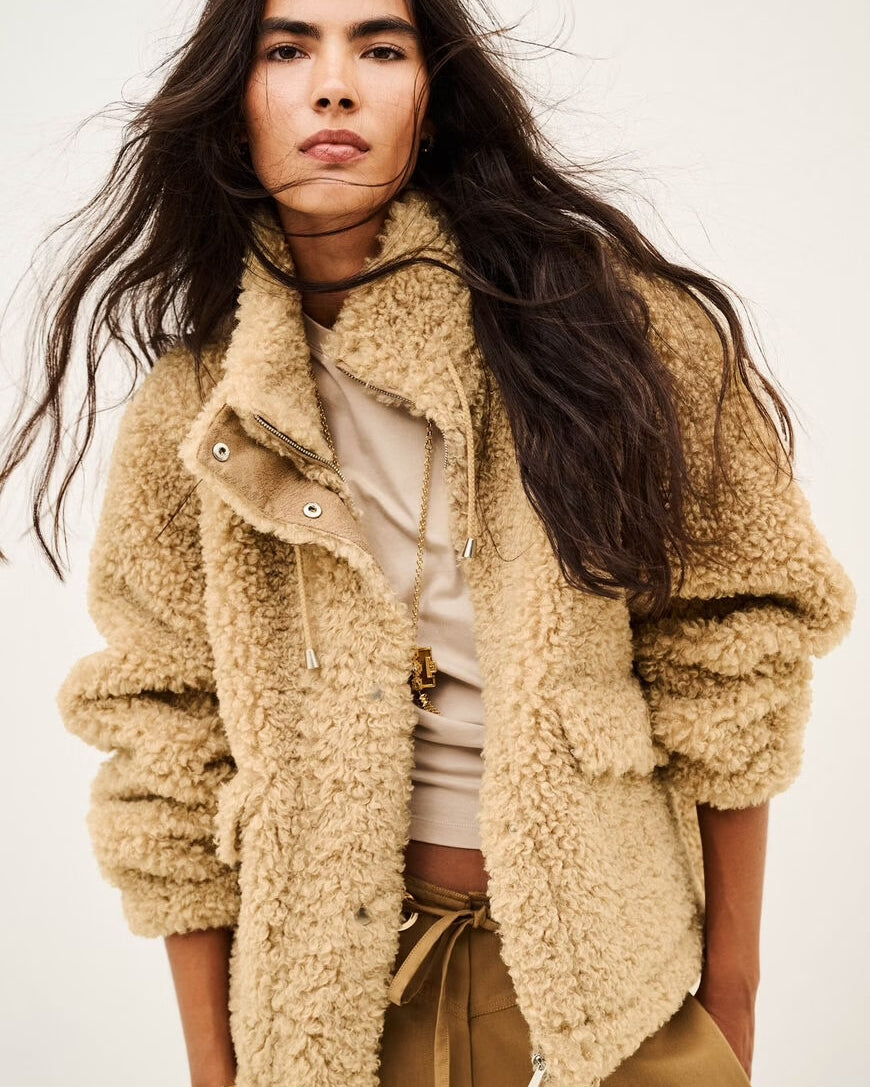 Bash Paris Sonjo Coat - Beige Outerwear - Sloane Boutique