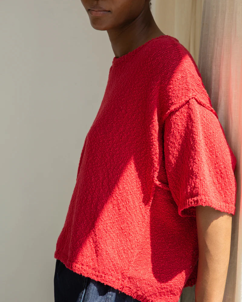 Beaumont Organic Alessia Knit Top - Scarlet Women's Tops - Sloane Boutique